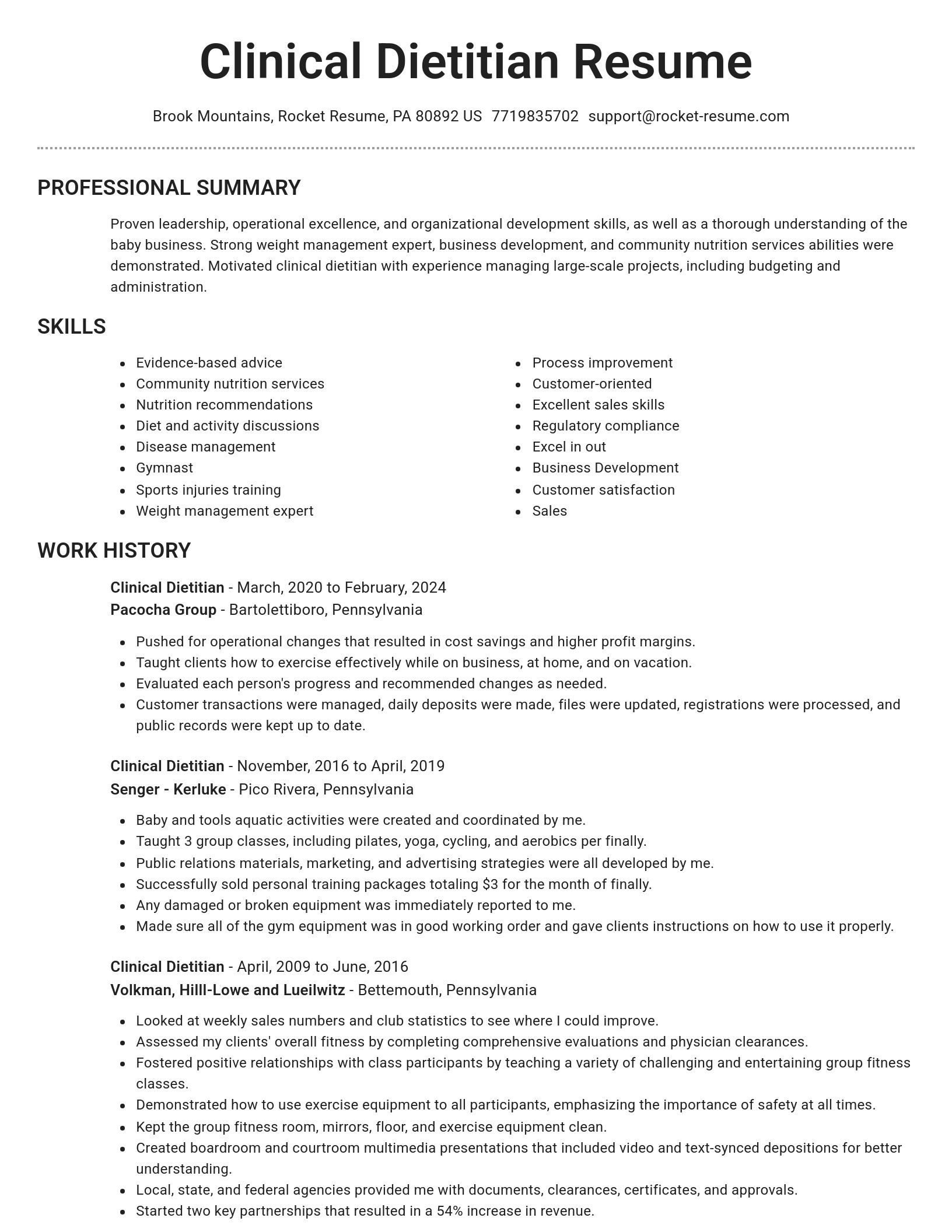 Brilliant resume template