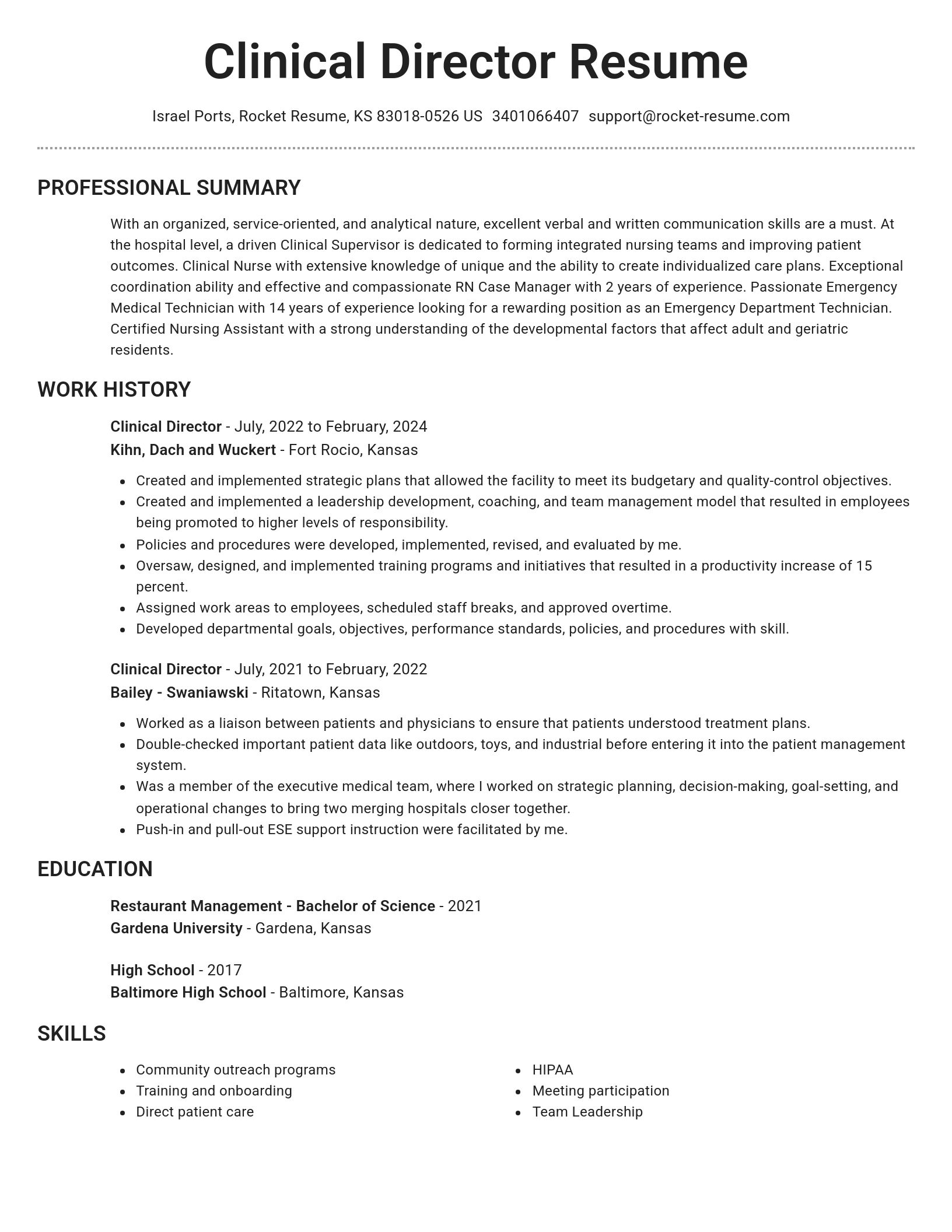Brilliant resume template