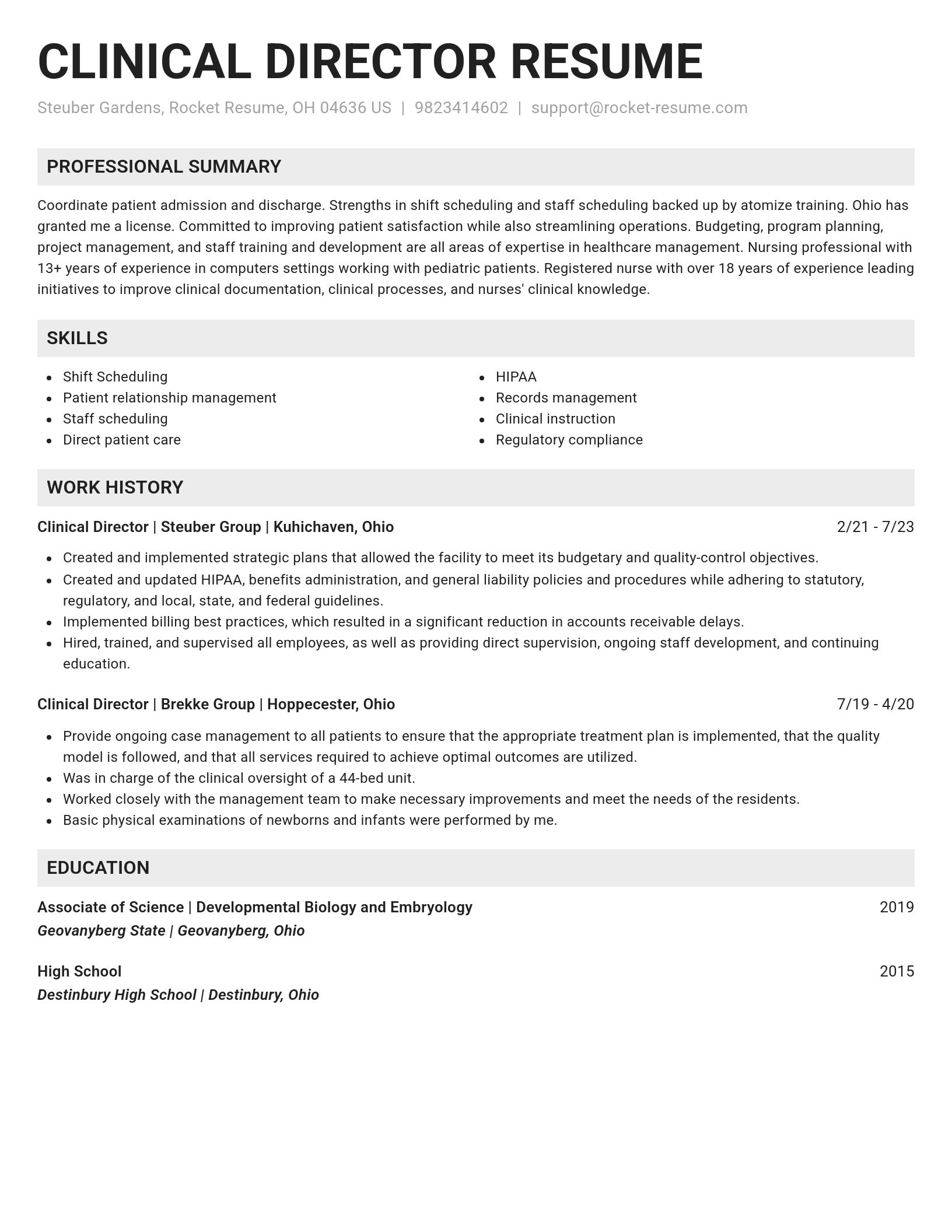 Genius resume template