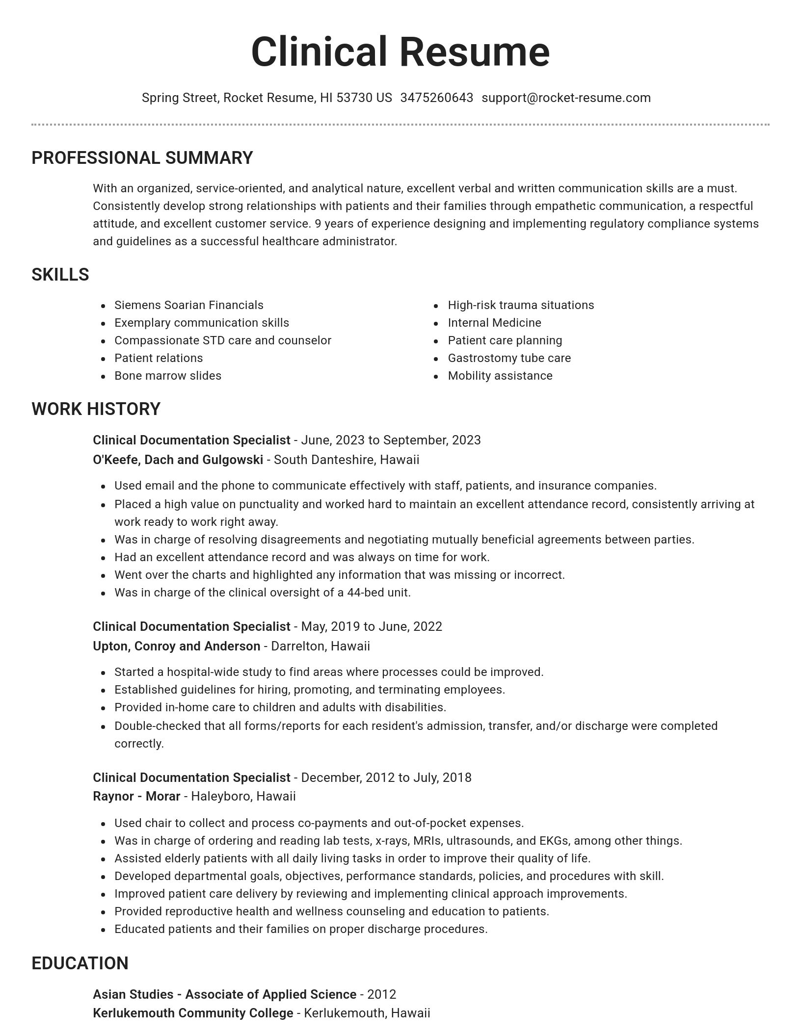 Brilliant resume template
