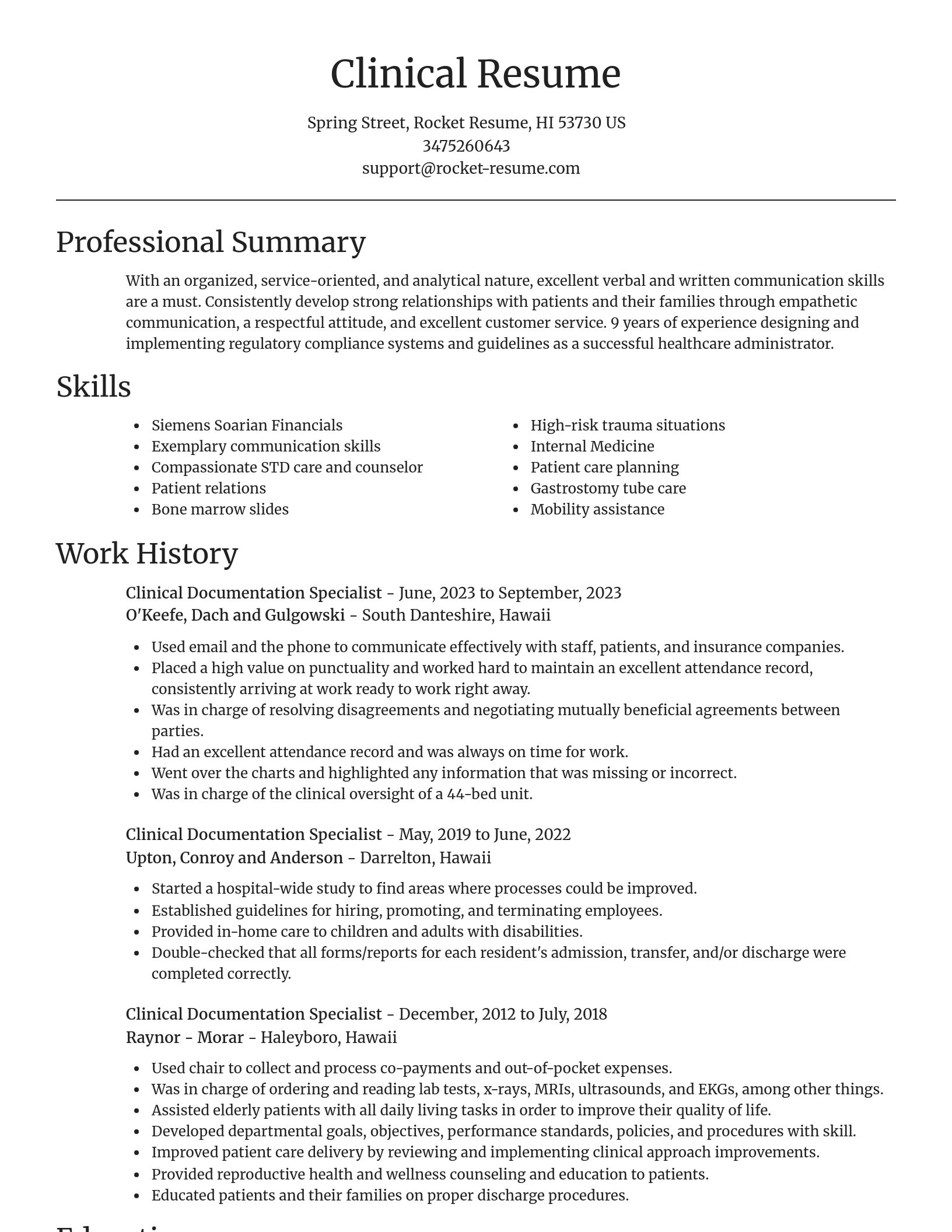 Focal Point resume template