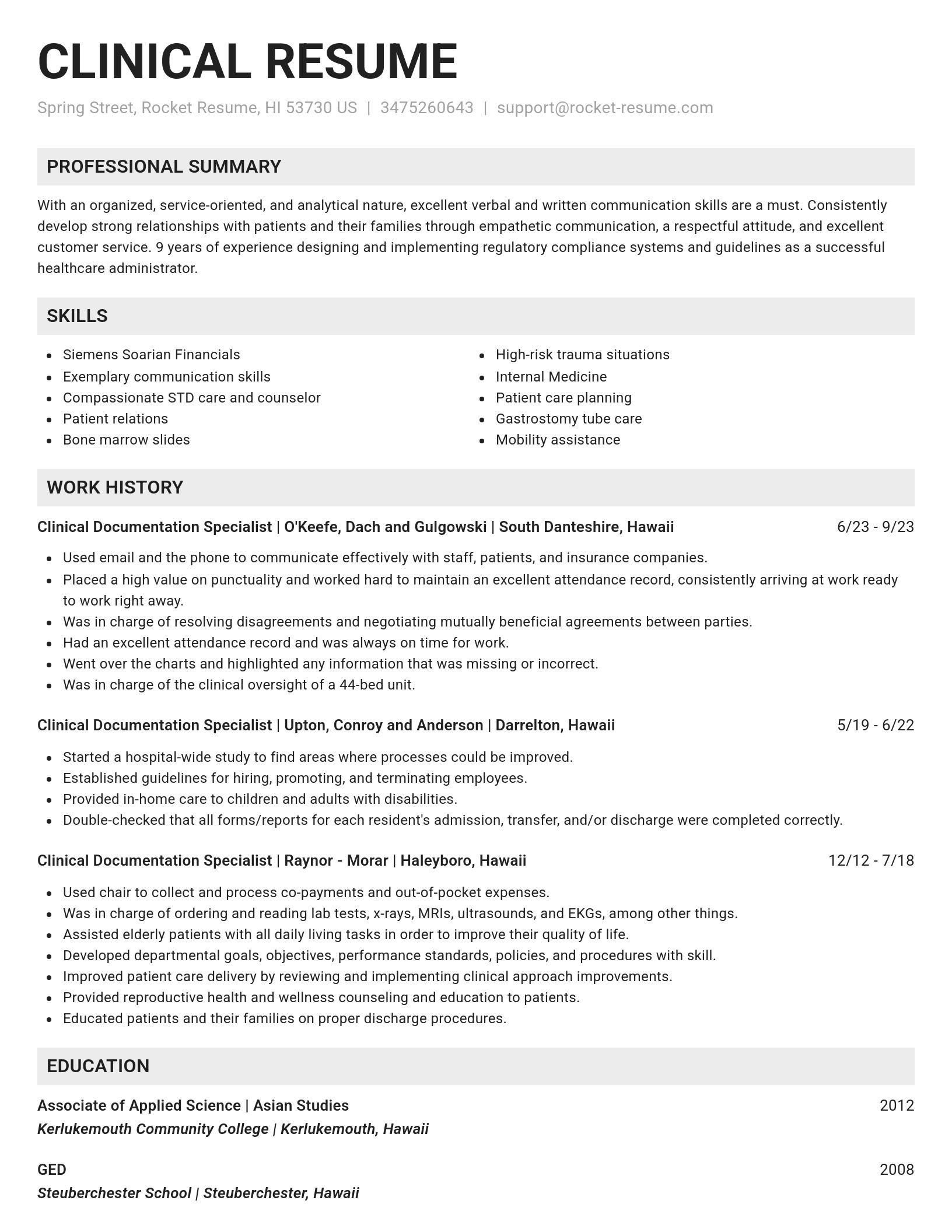 Genius resume template