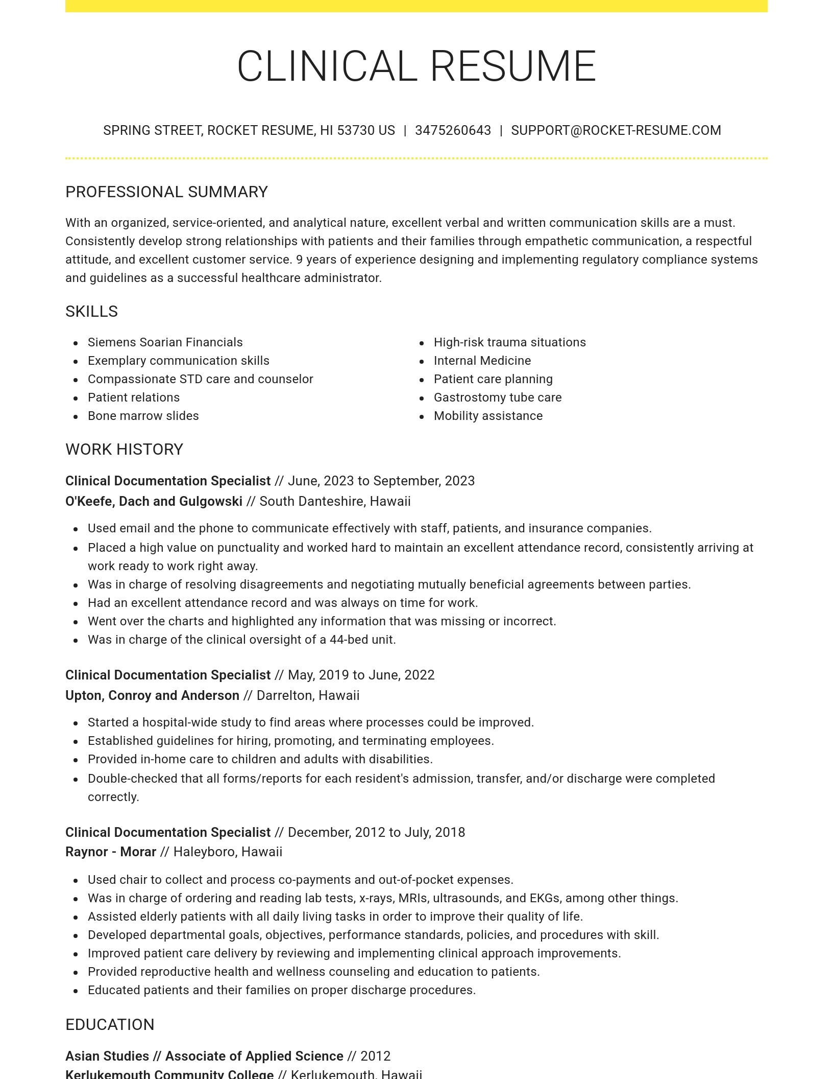 Grand resume template
