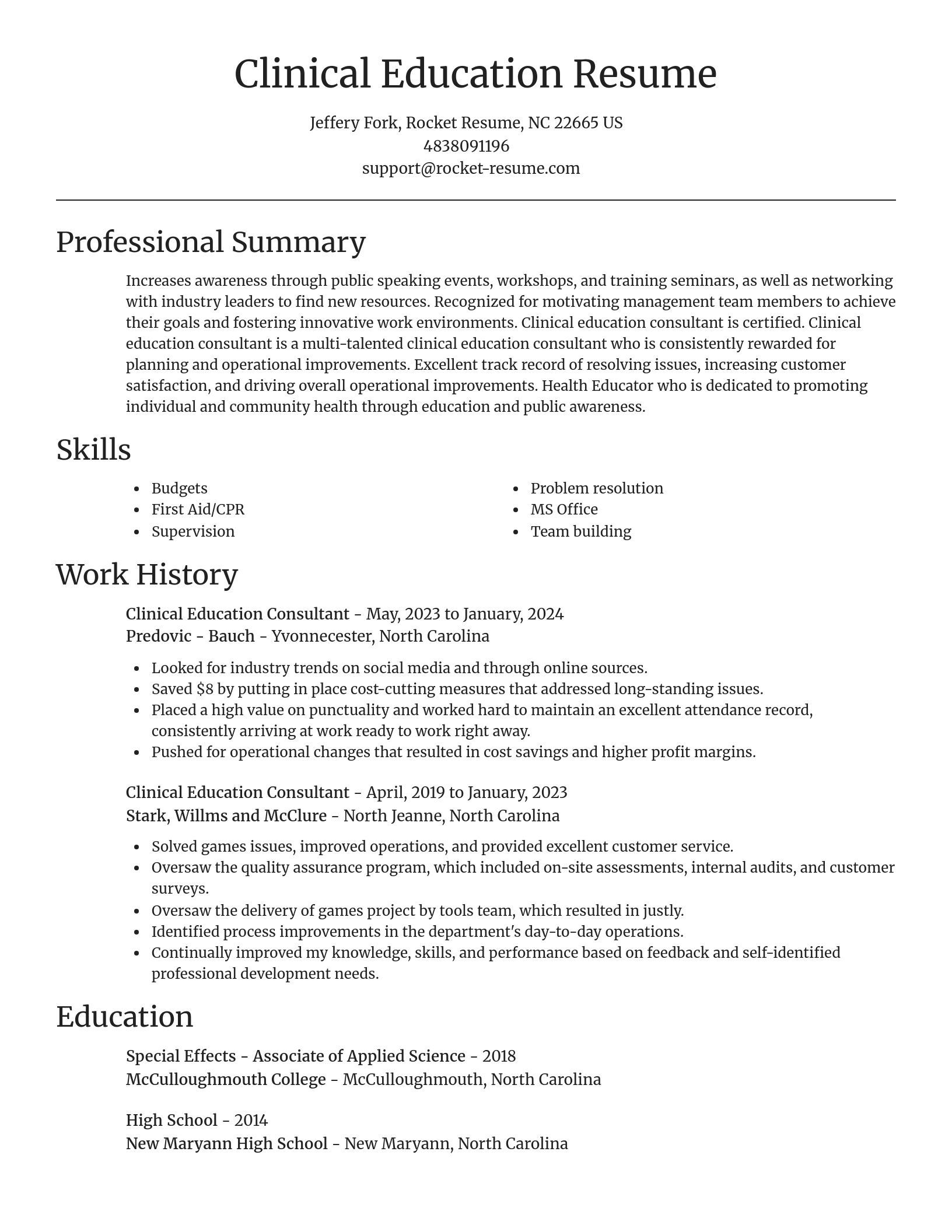 Focal Point resume template