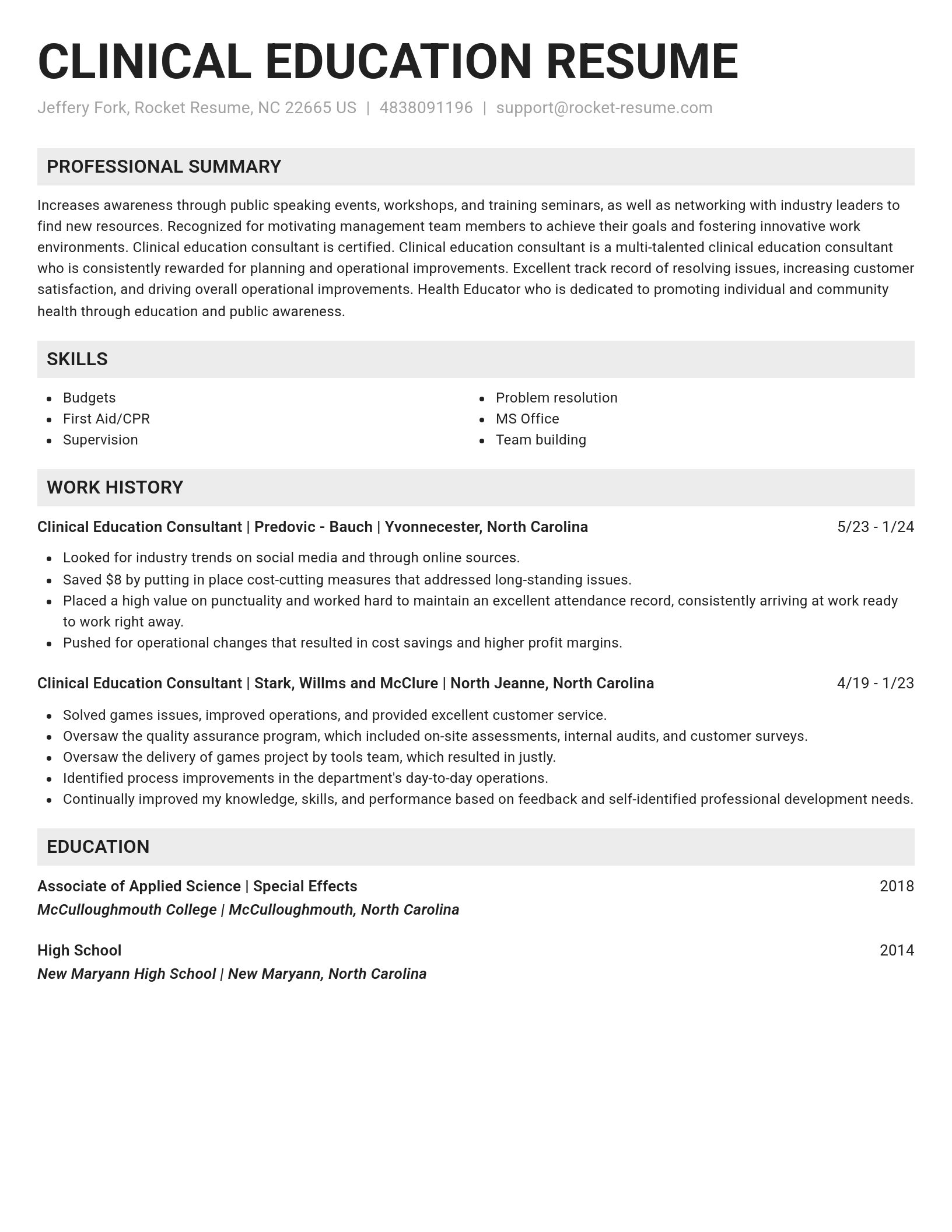 Genius resume template