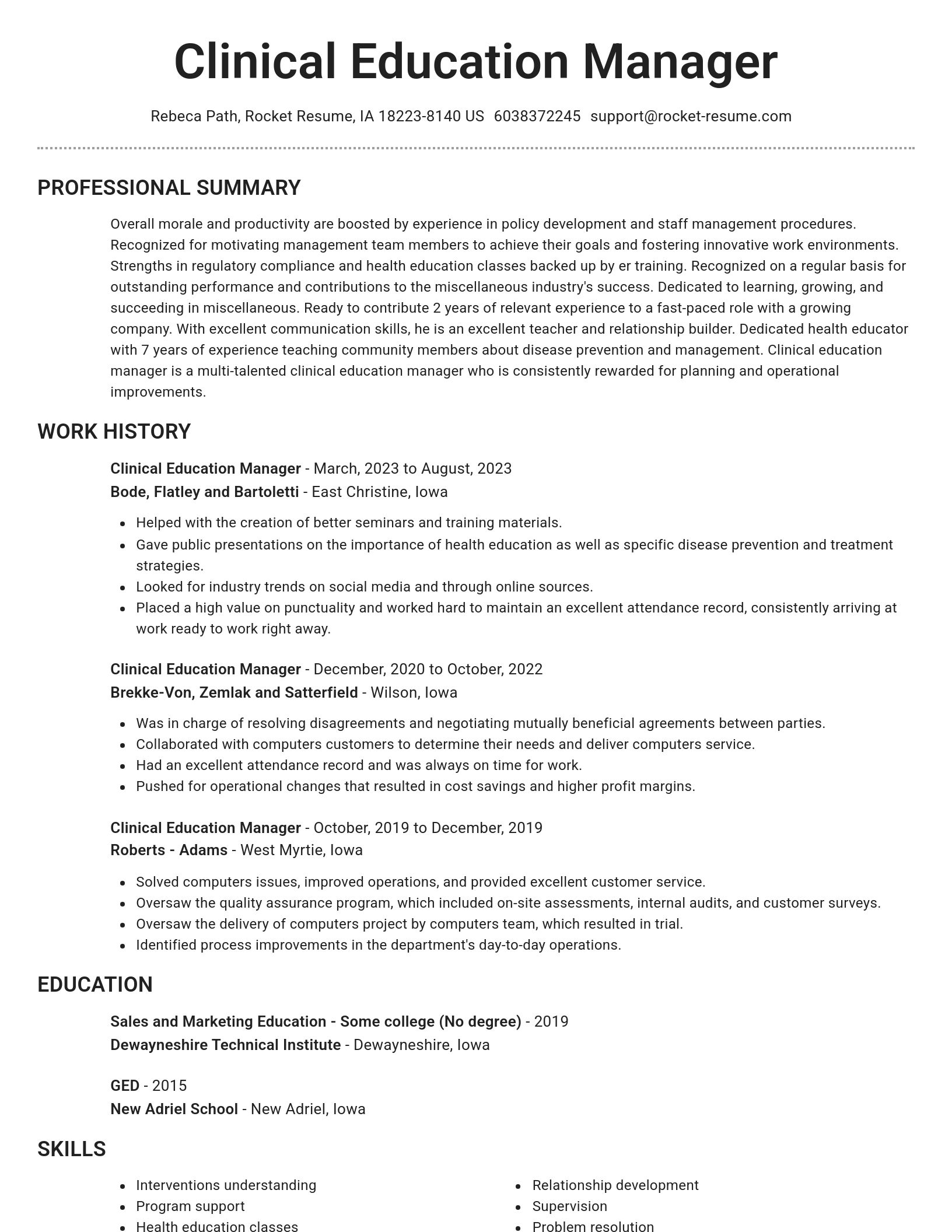 Brilliant resume template