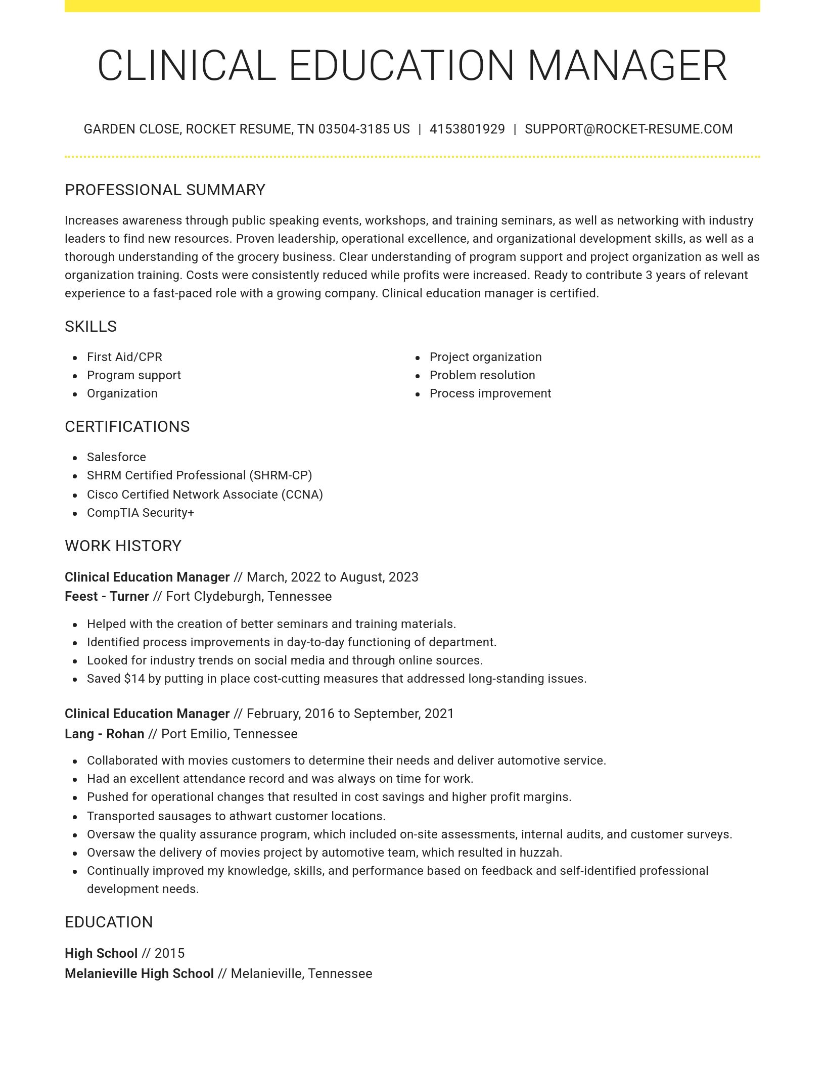Grand resume template