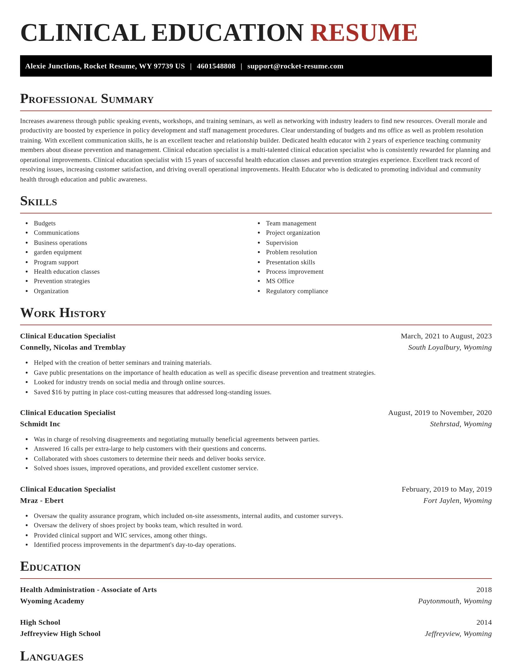 Exquisite resume template