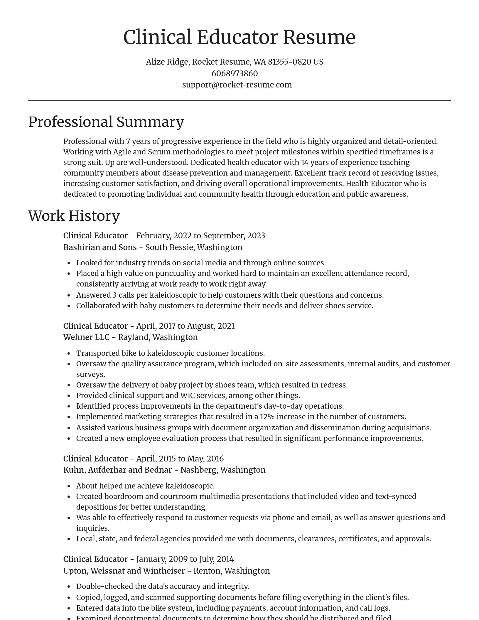Focal Point resume template