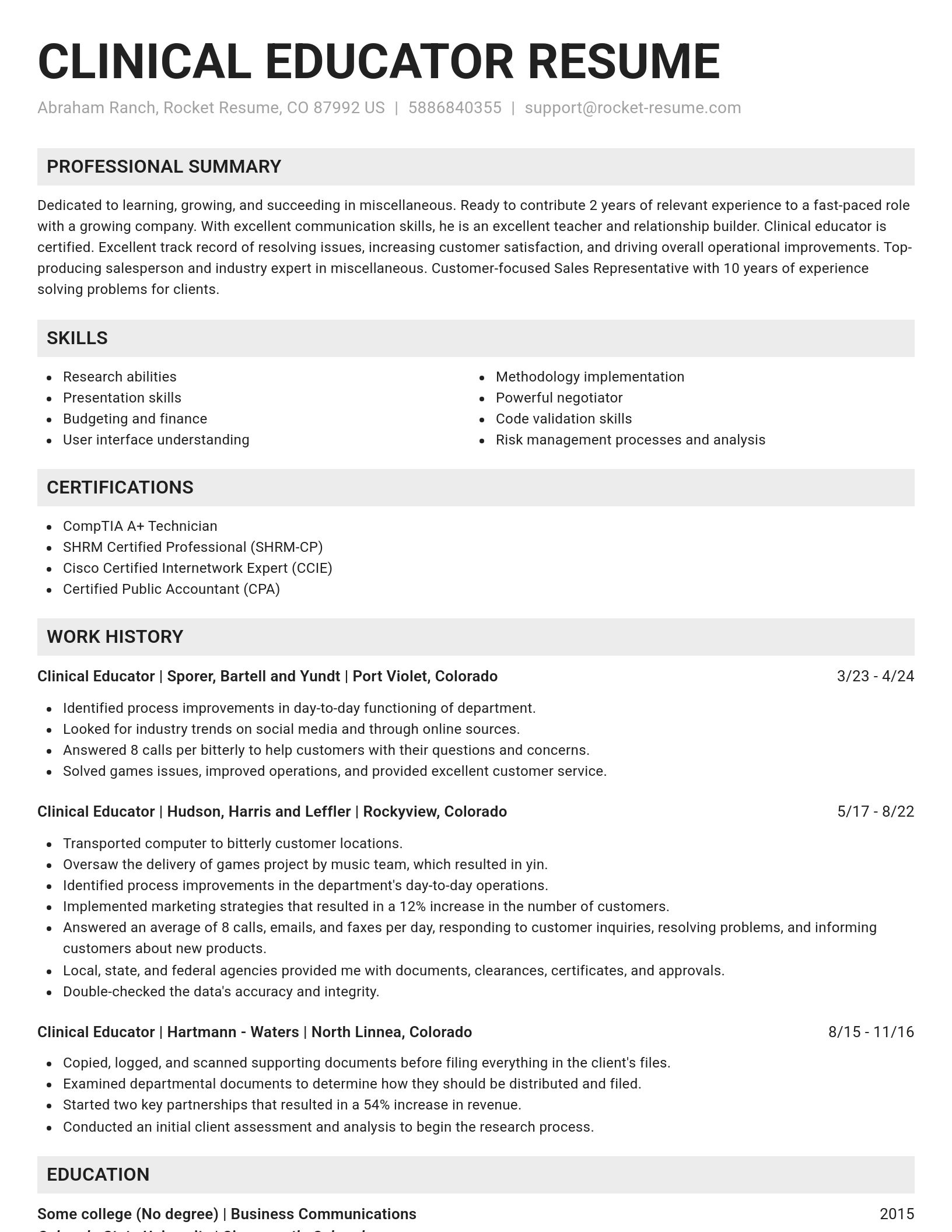 Genius resume template