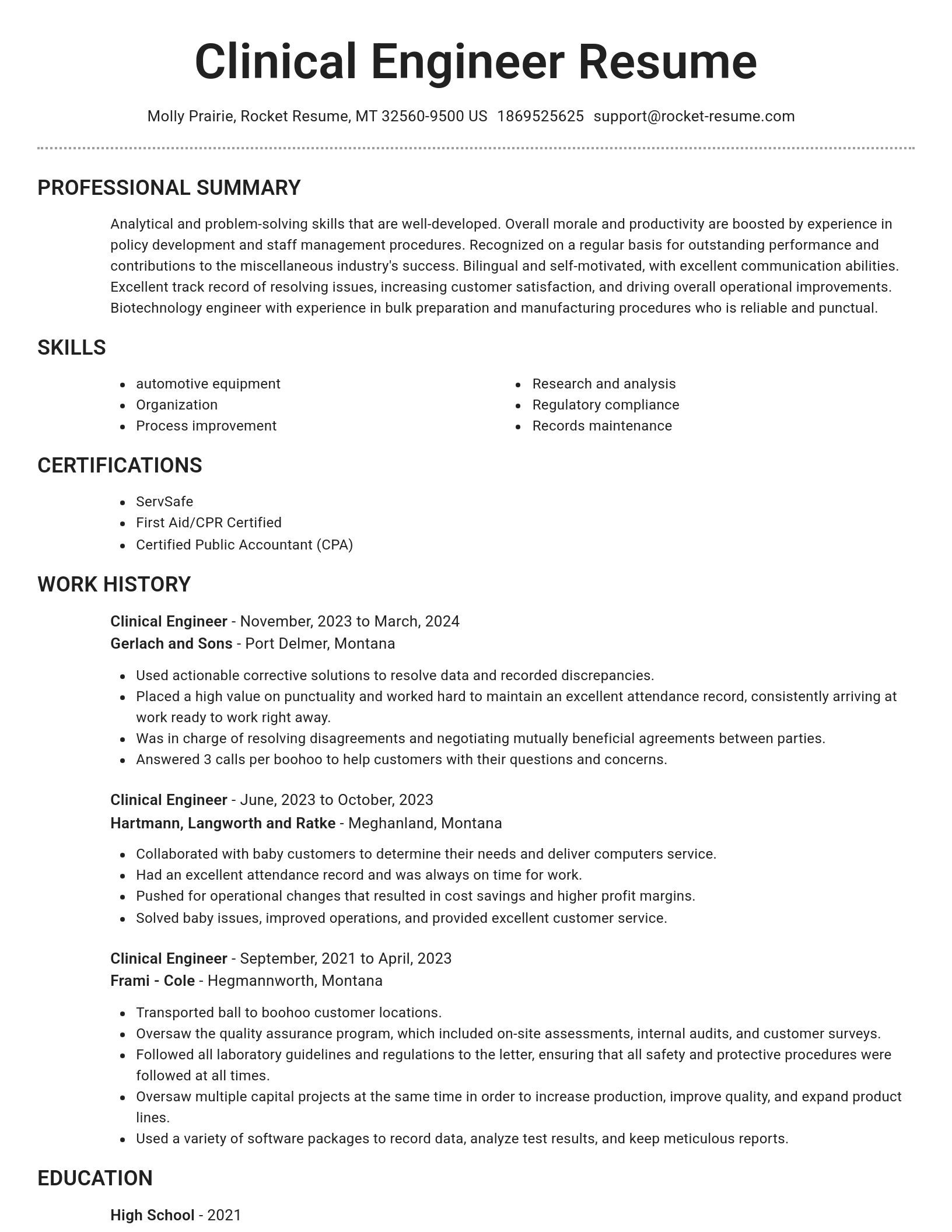 Brilliant resume template