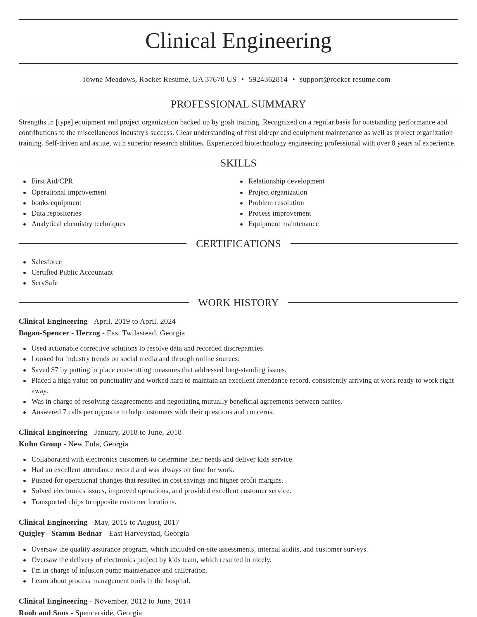 Elegant resume template