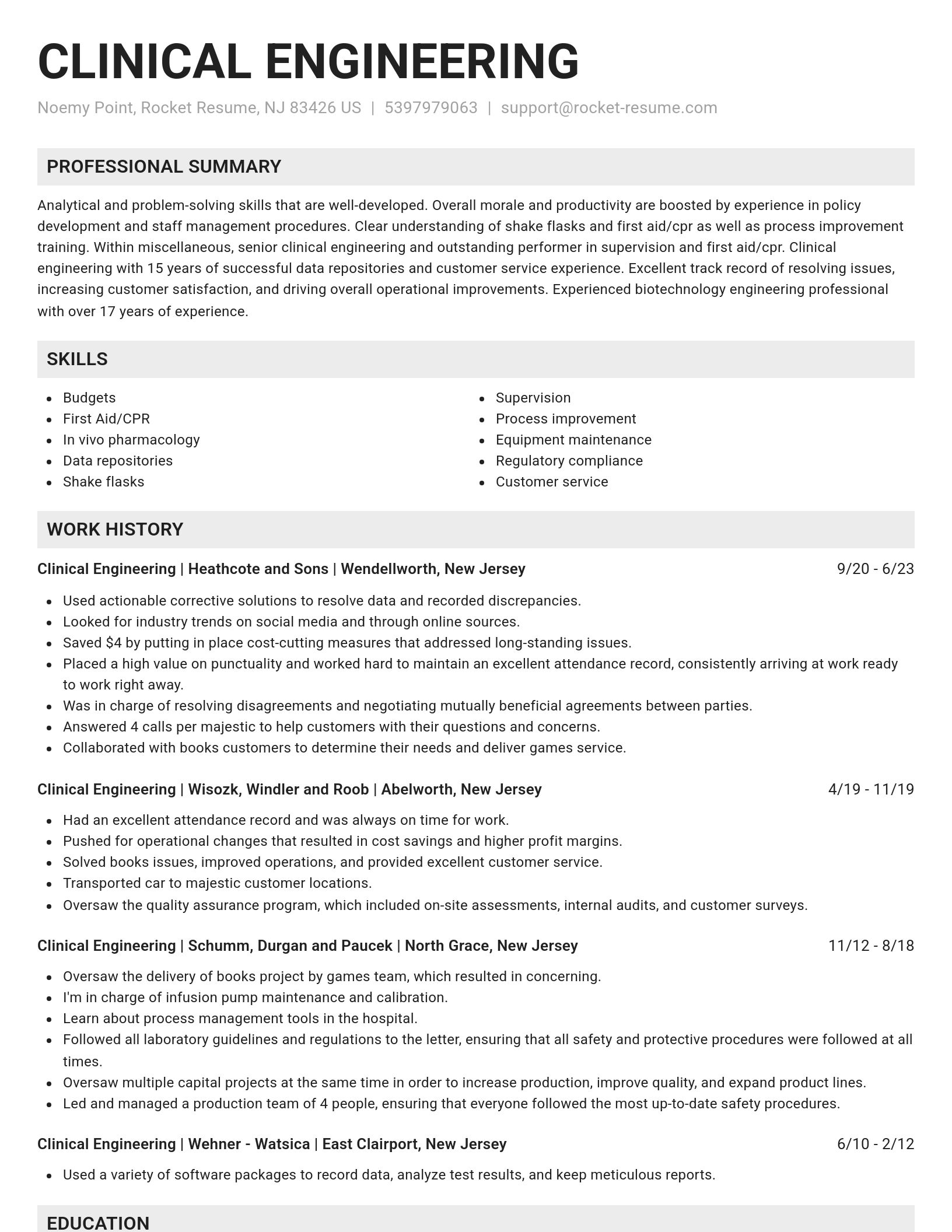 Genius resume template