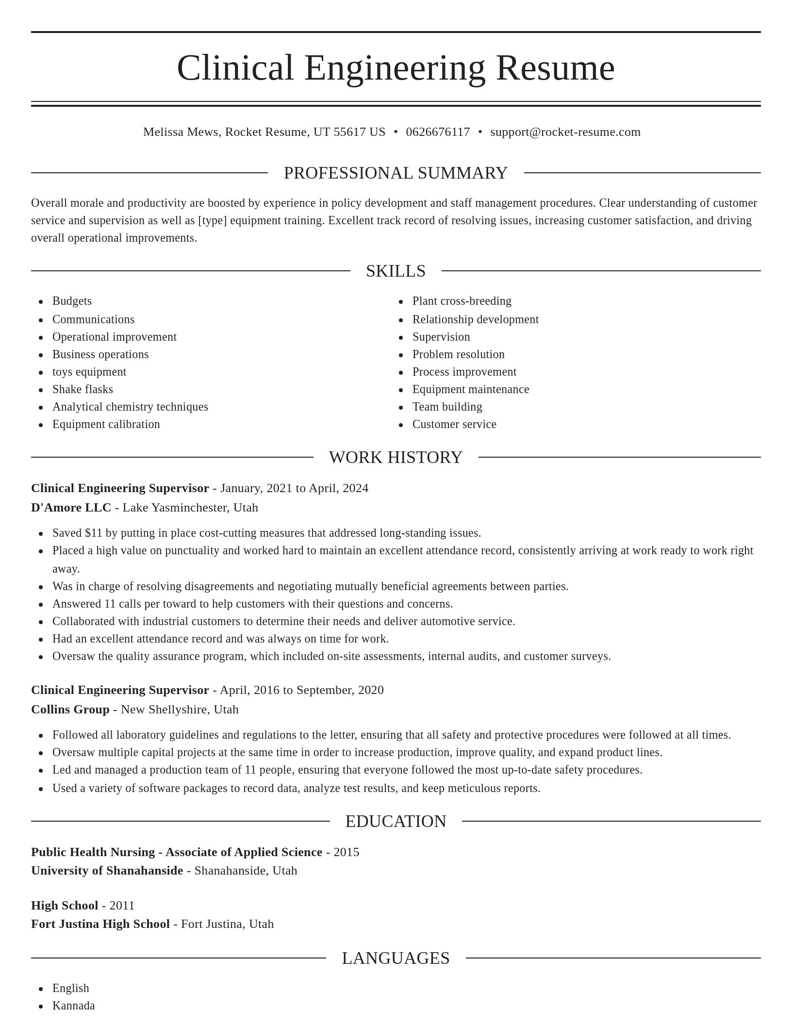 Elegant resume template