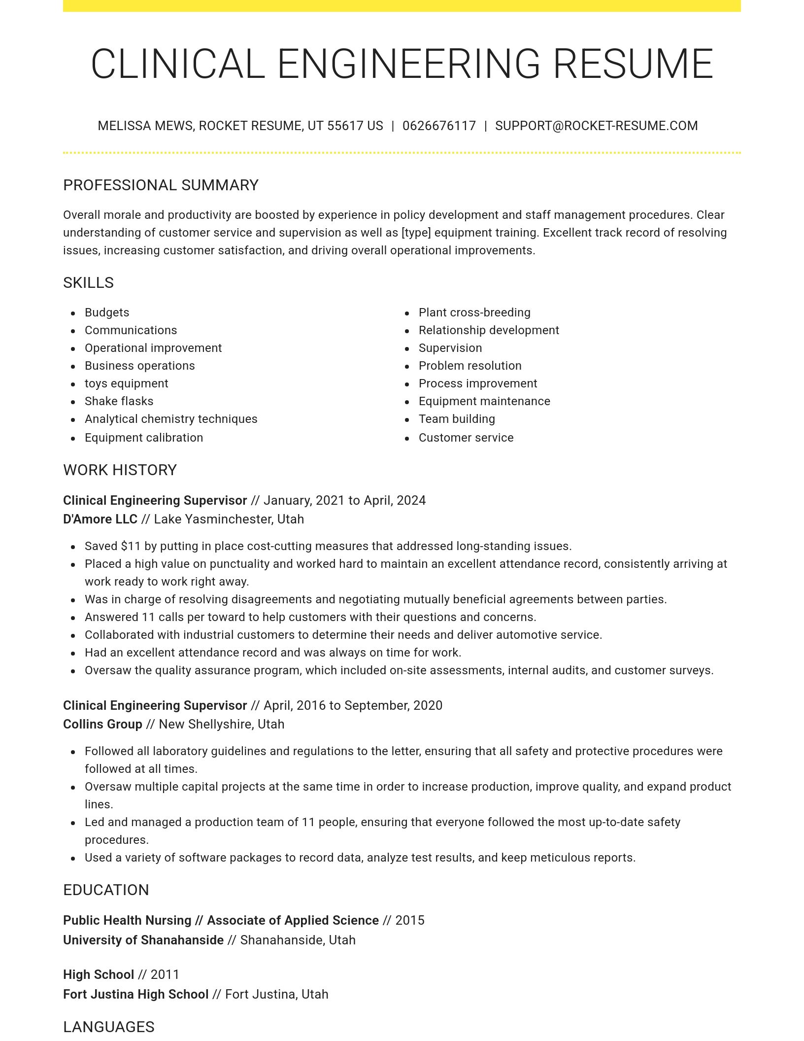 Grand resume template