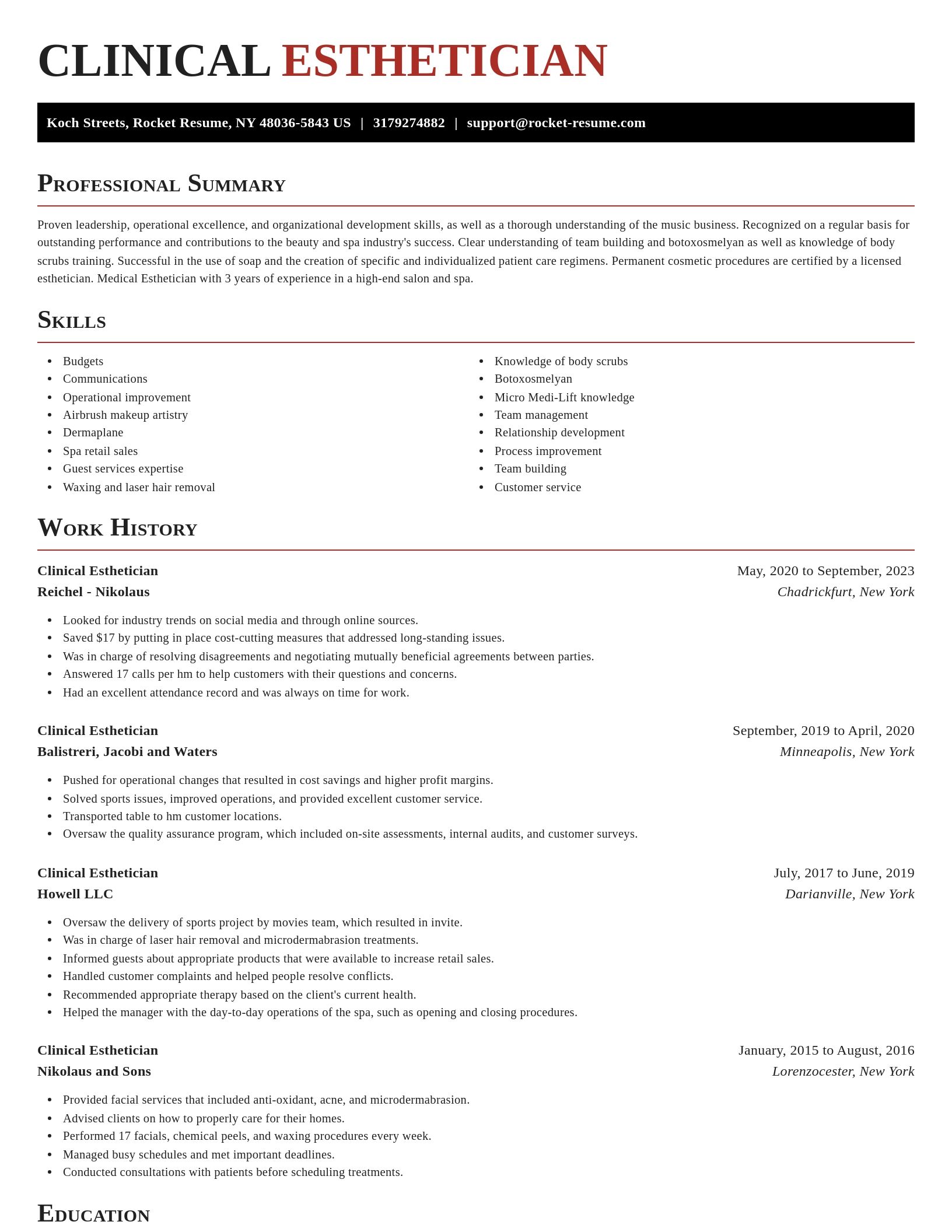 Exquisite resume template