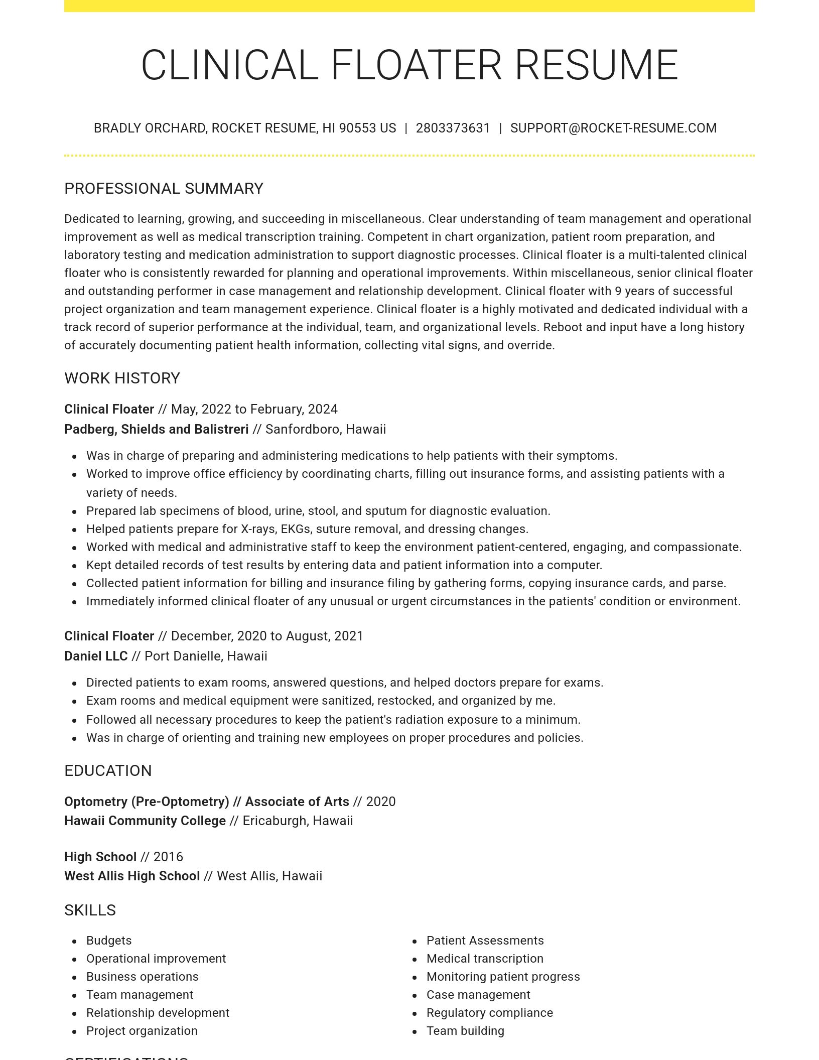 Grand resume template