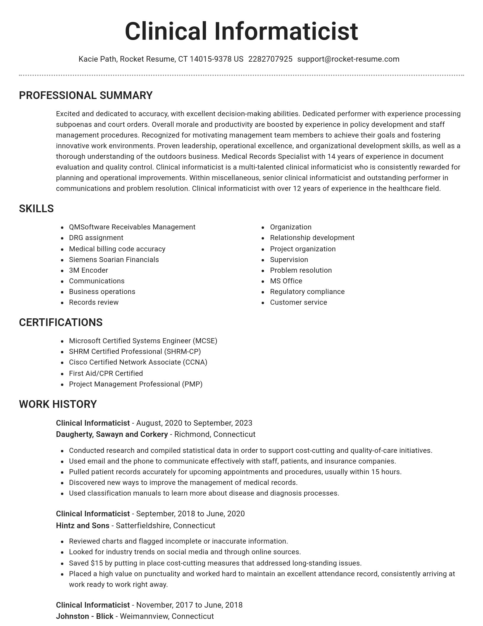 Brilliant resume template
