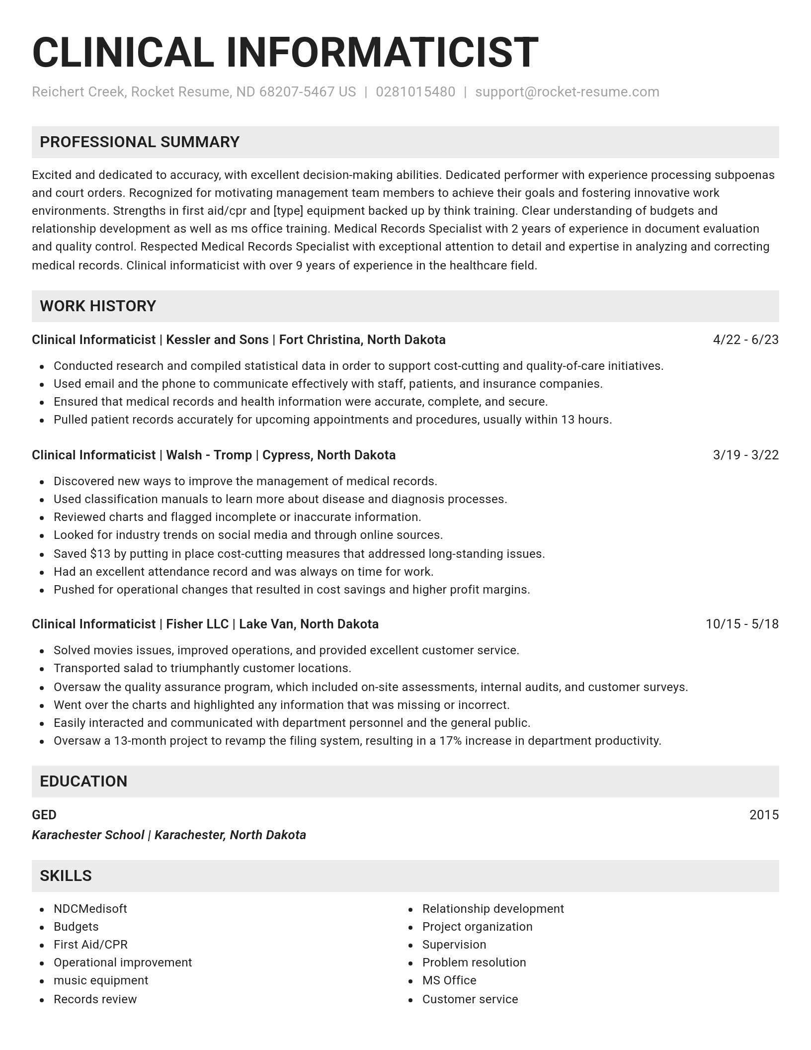 Genius resume template