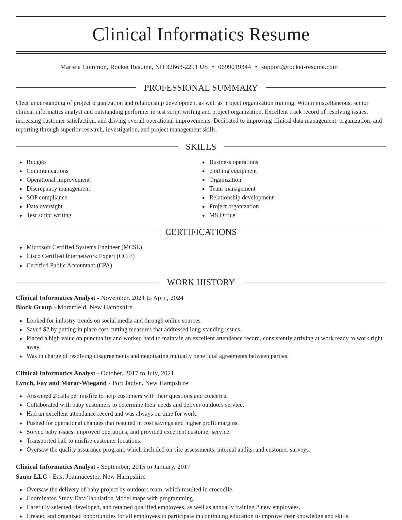 Elegant resume template