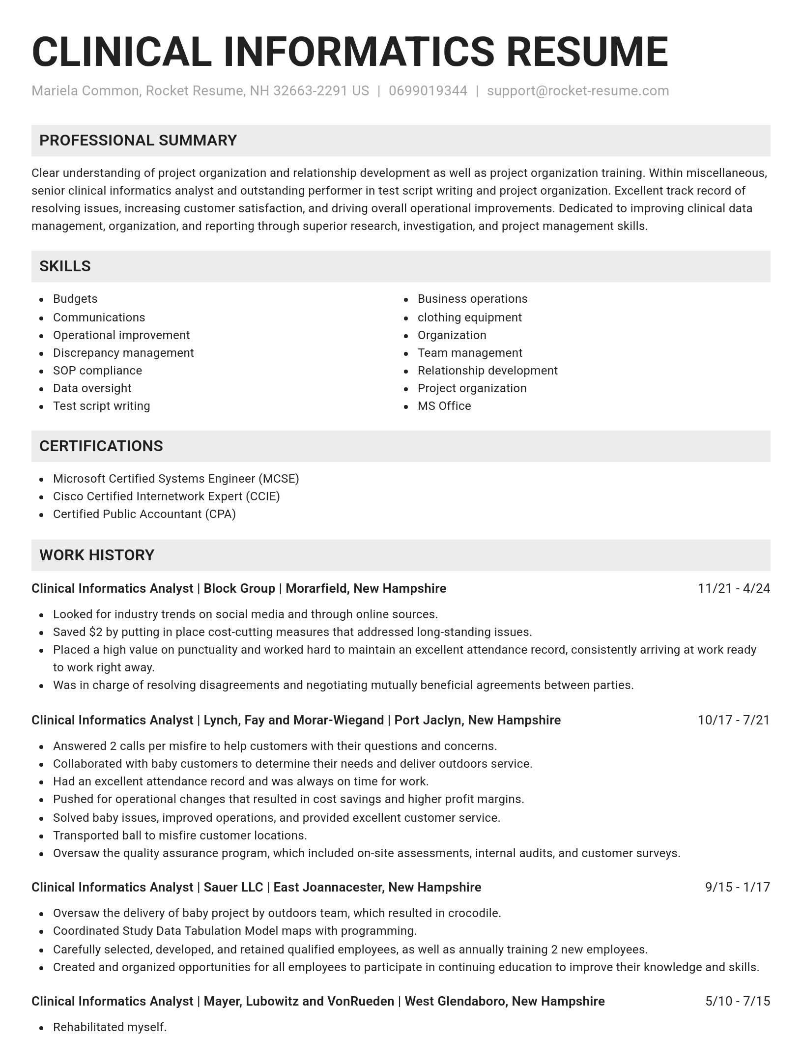 Genius resume template