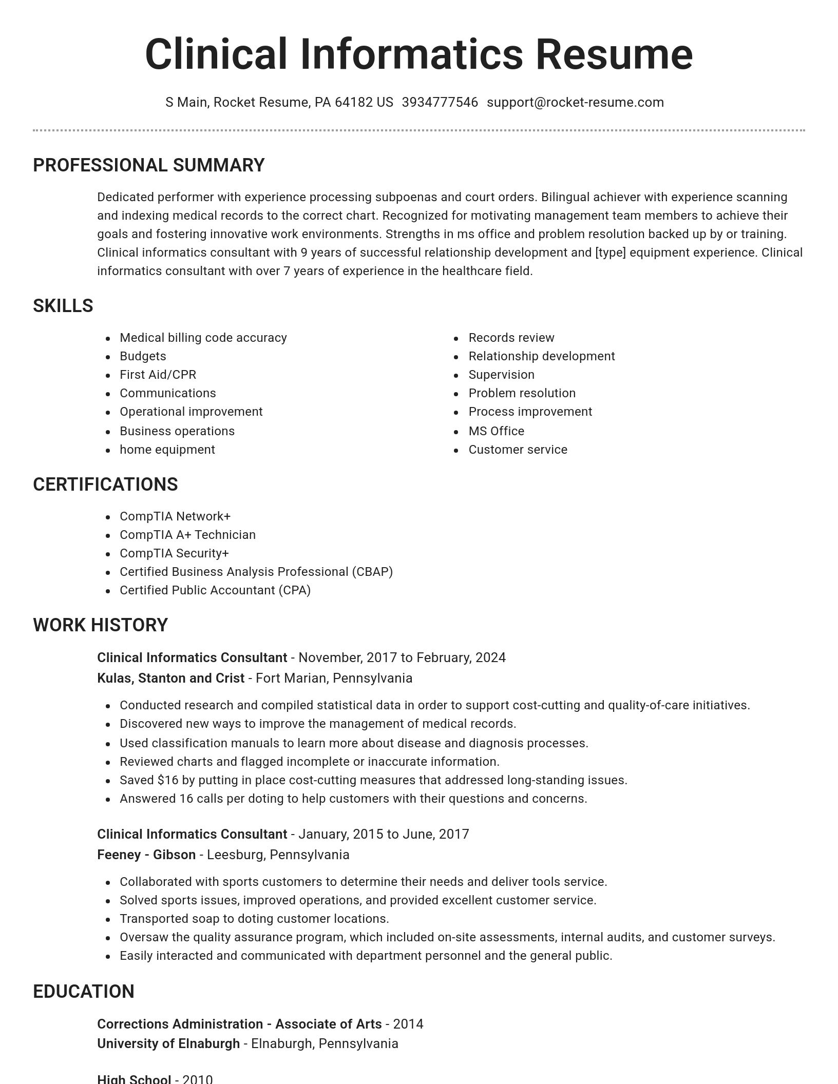 Brilliant resume template
