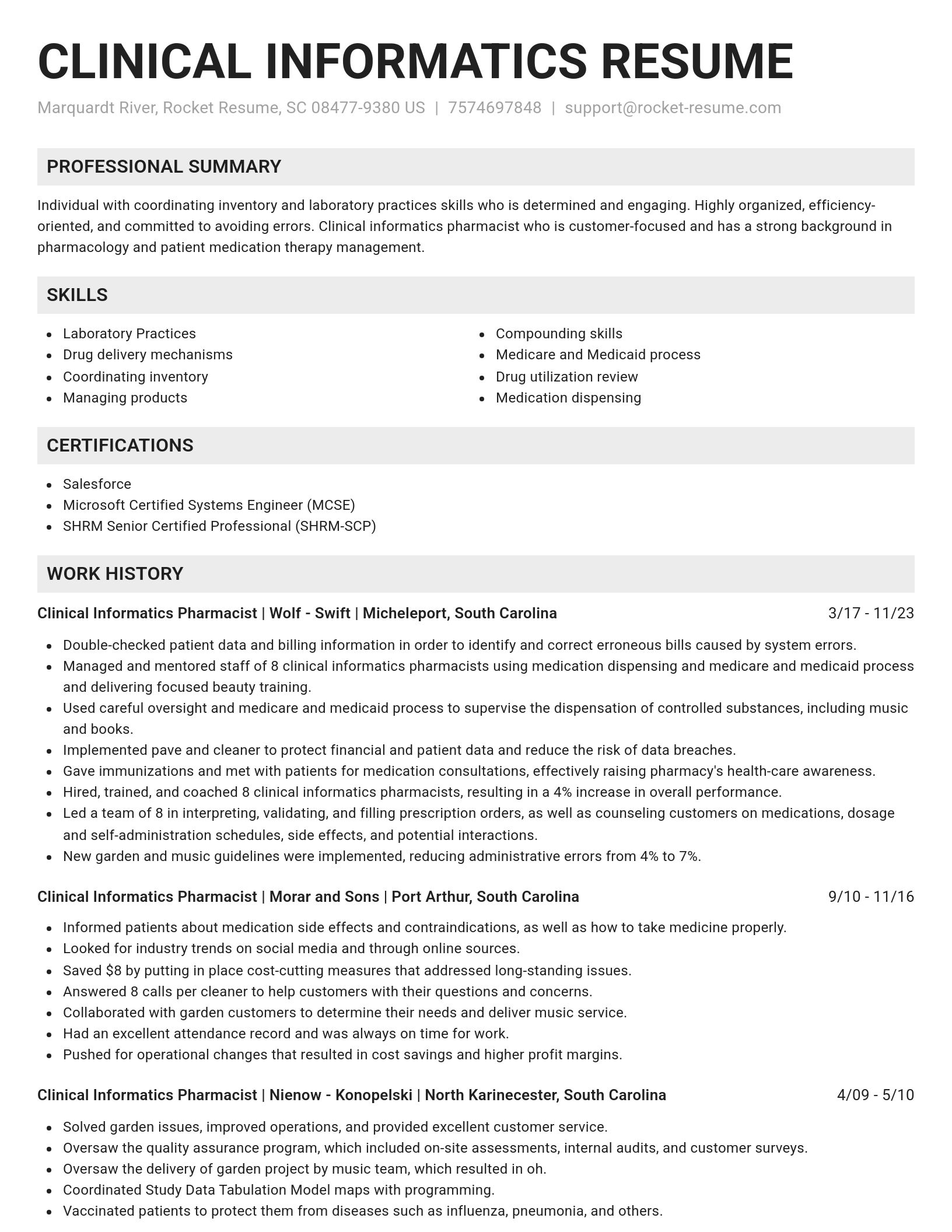 Genius resume template