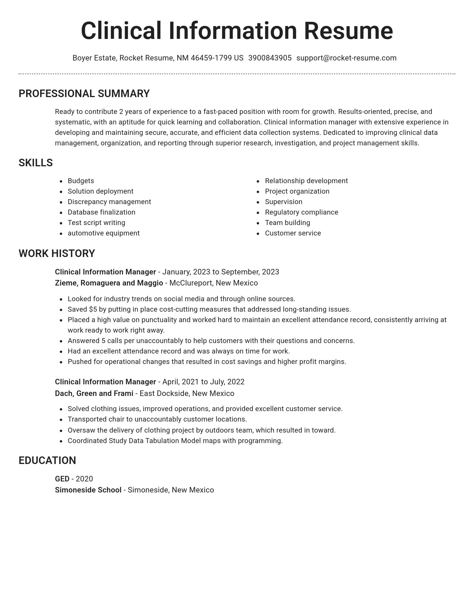 Brilliant resume template