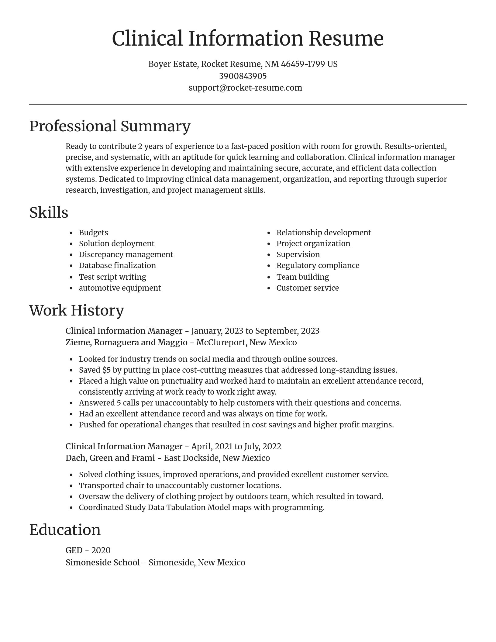 Focal Point resume template