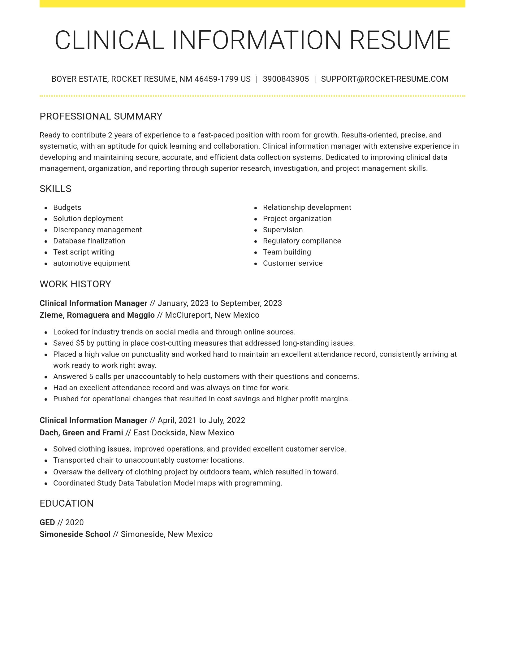 Grand resume template