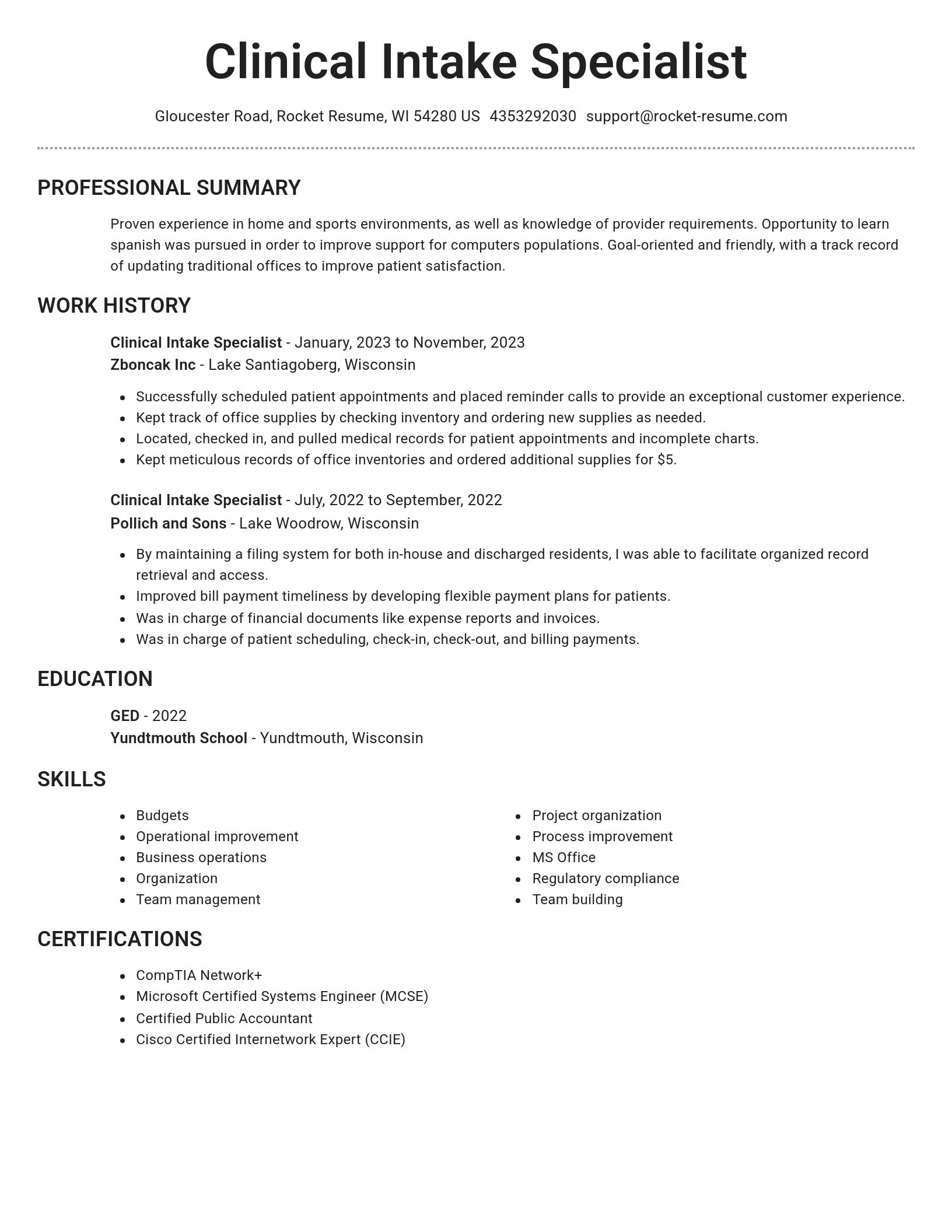 Brilliant resume template