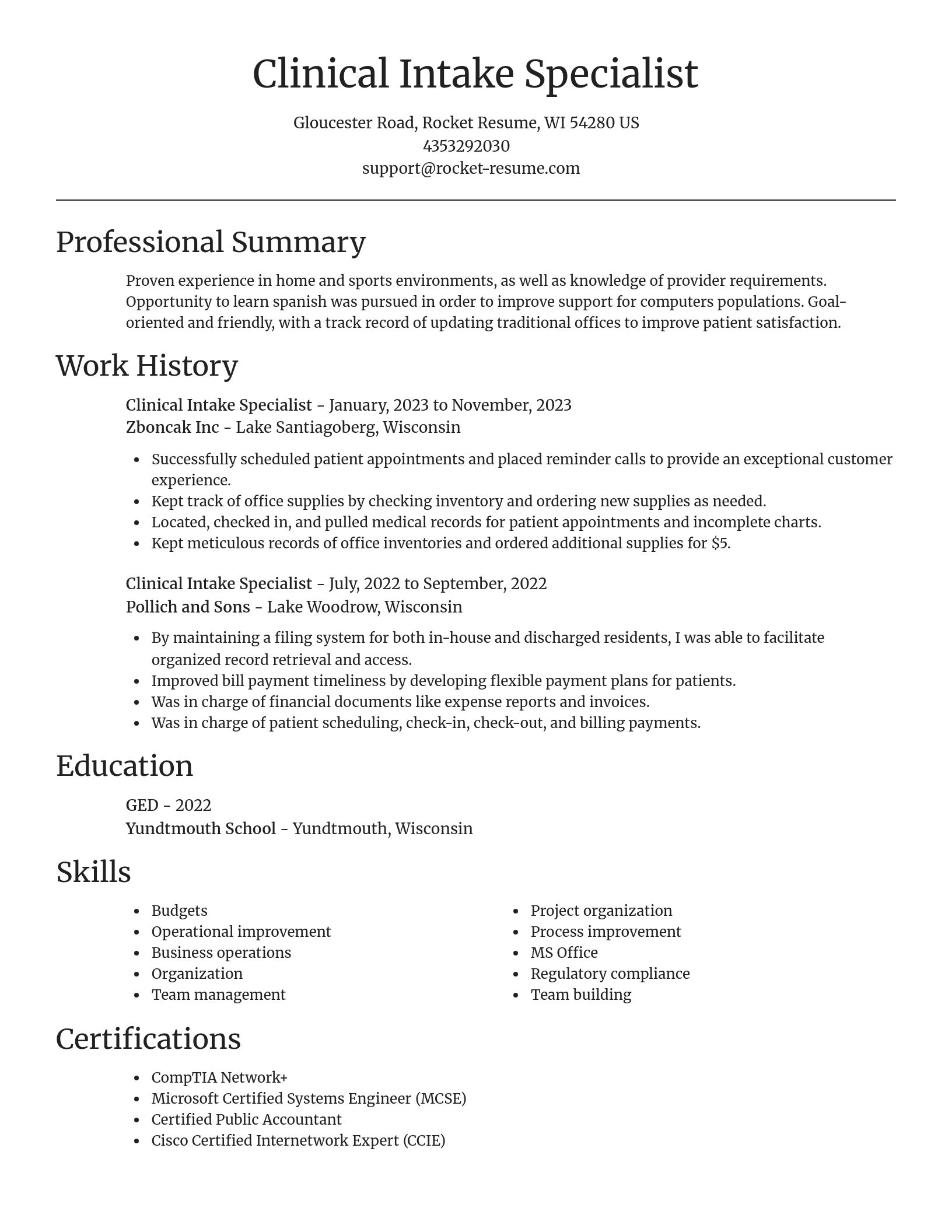 Focal Point resume template