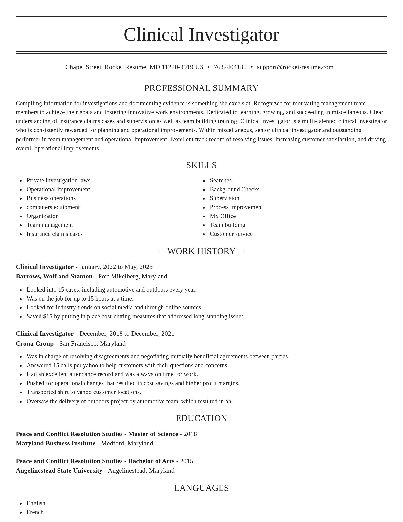 Elegant resume template