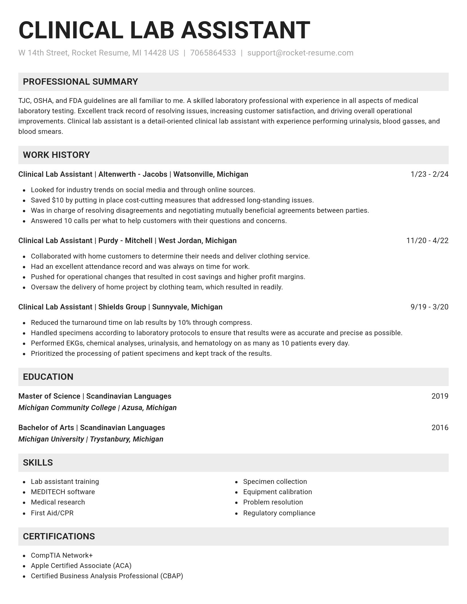 Genius resume template