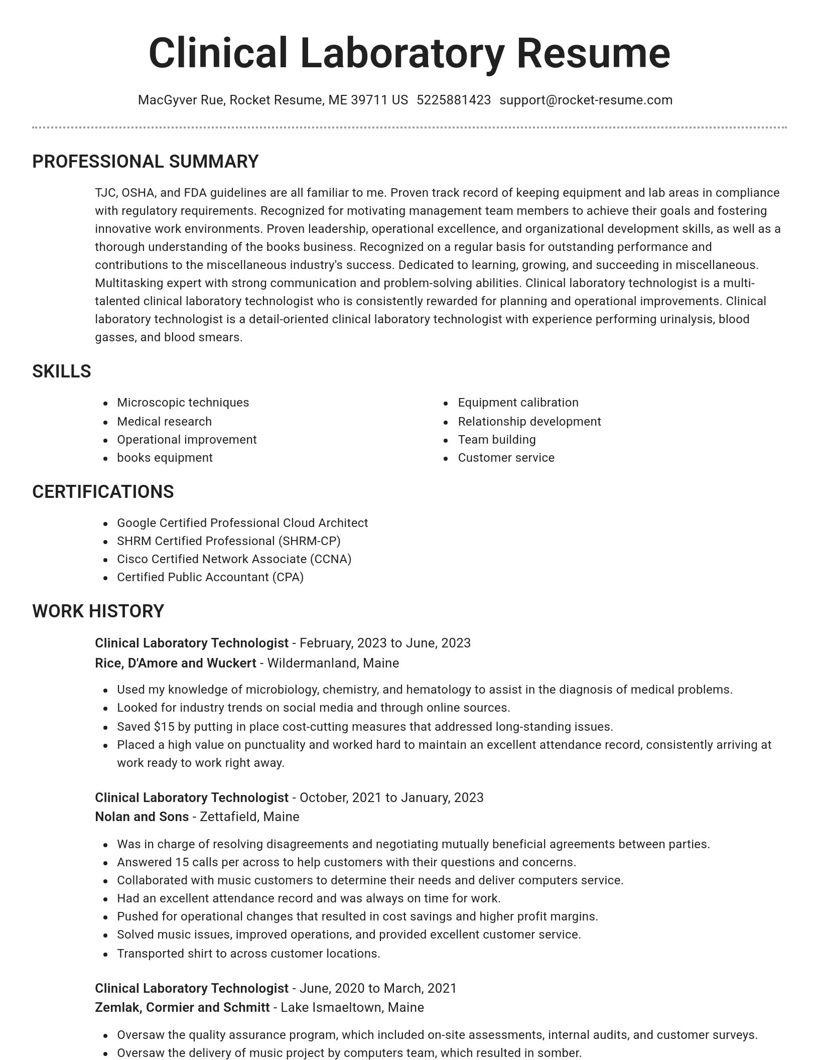 Brilliant resume template