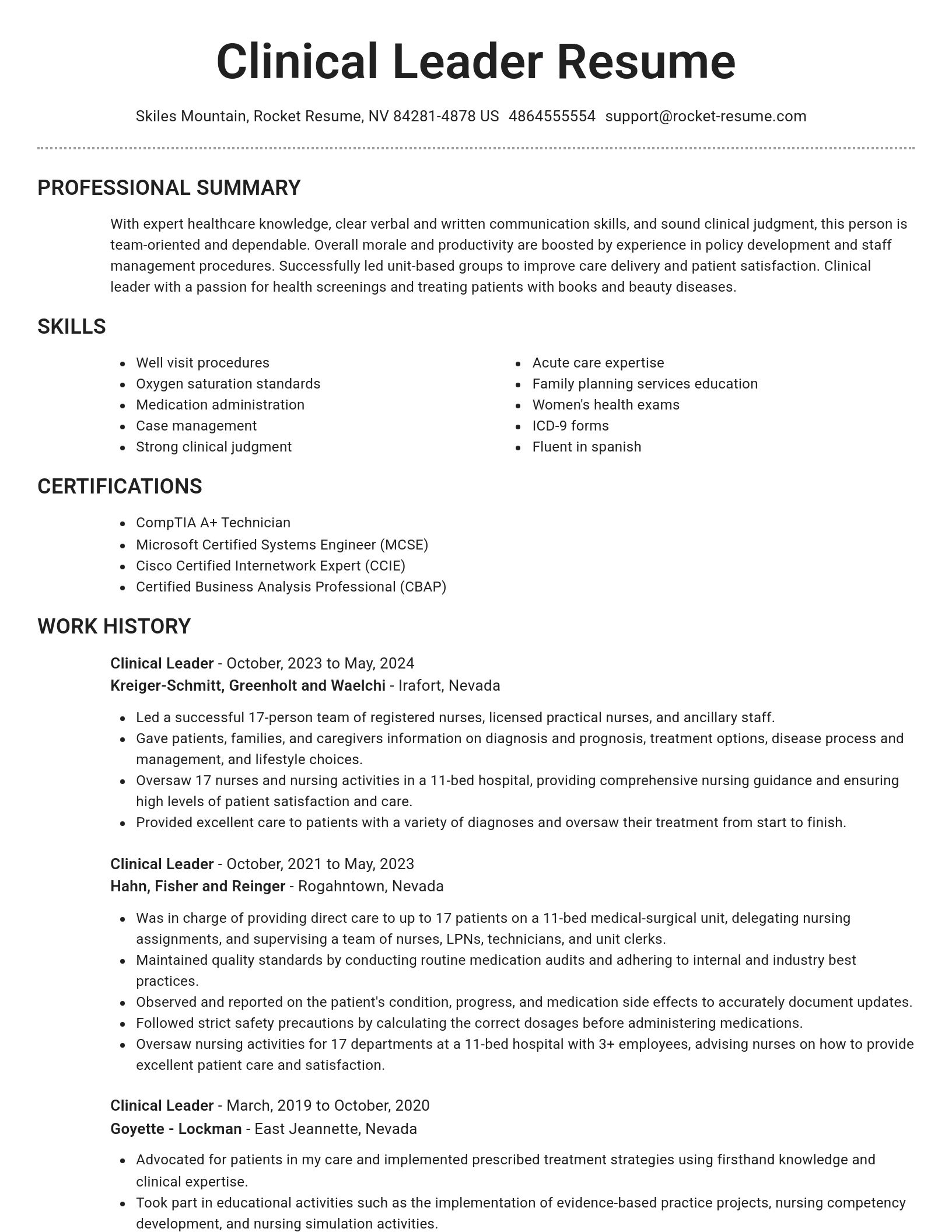 Brilliant resume template