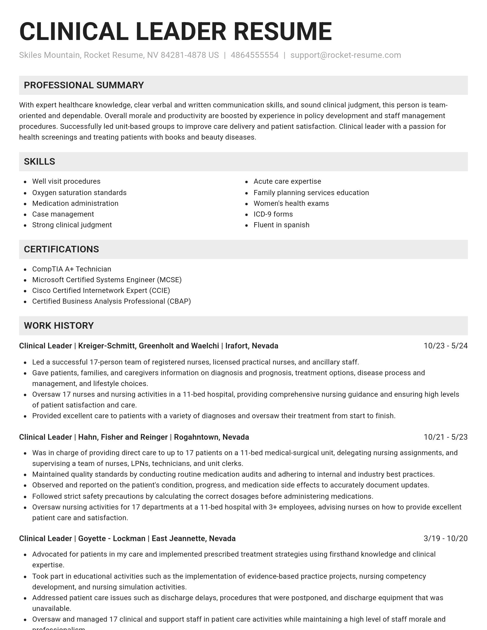 Genius resume template
