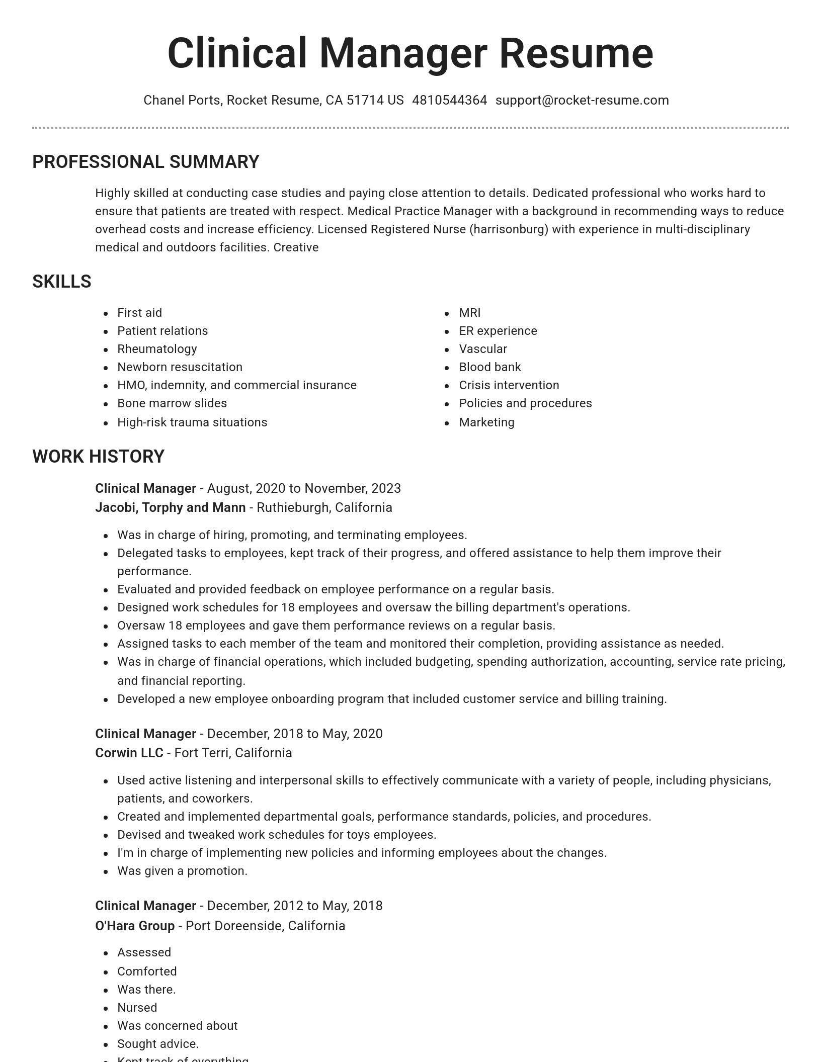 Brilliant resume template