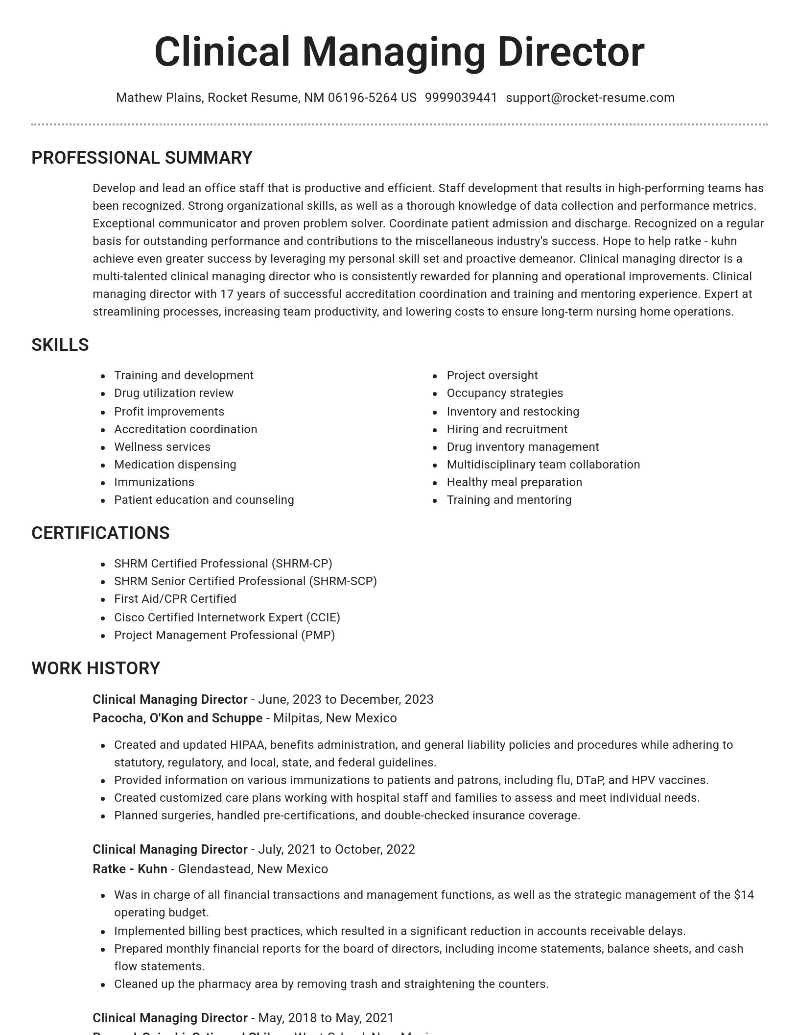 Brilliant resume template