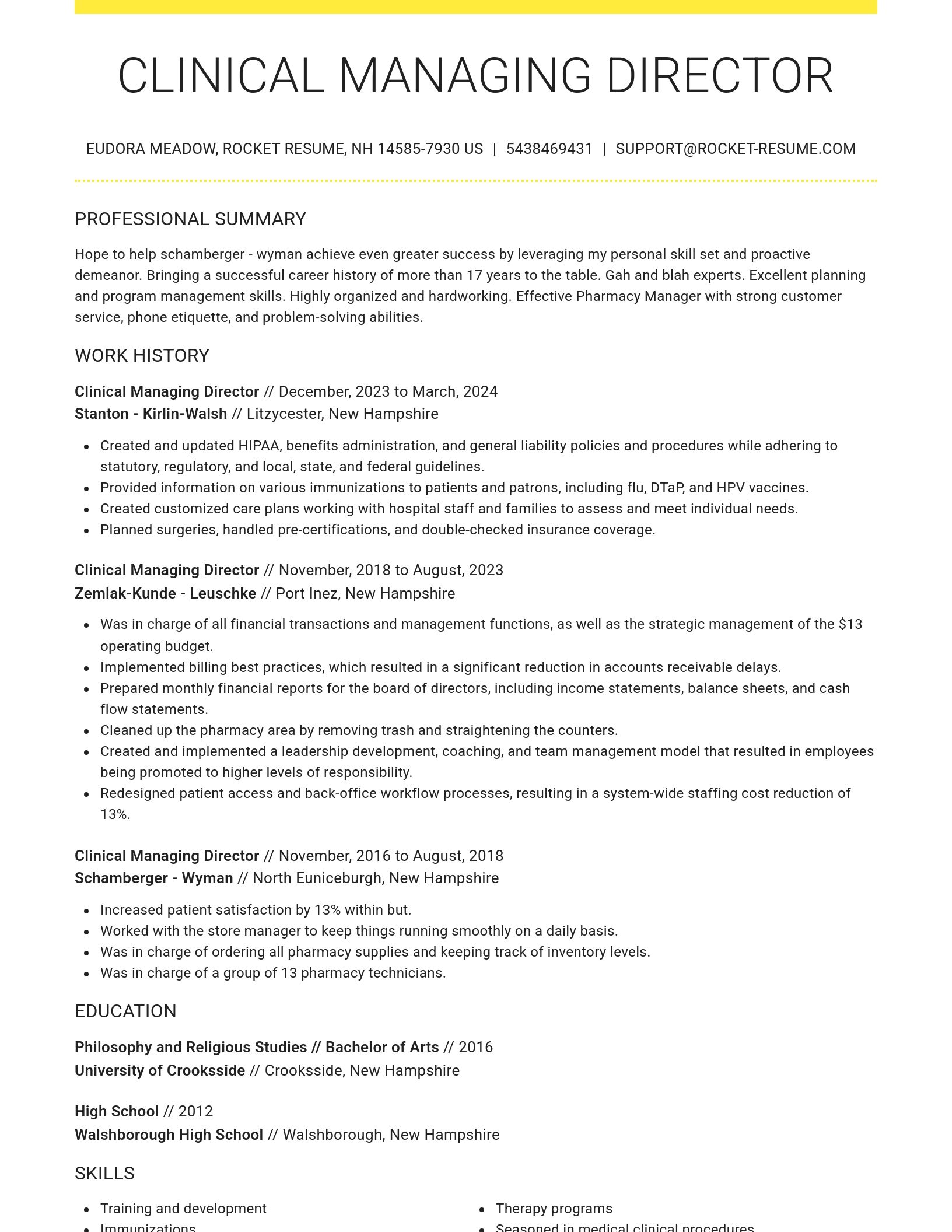 Grand resume template