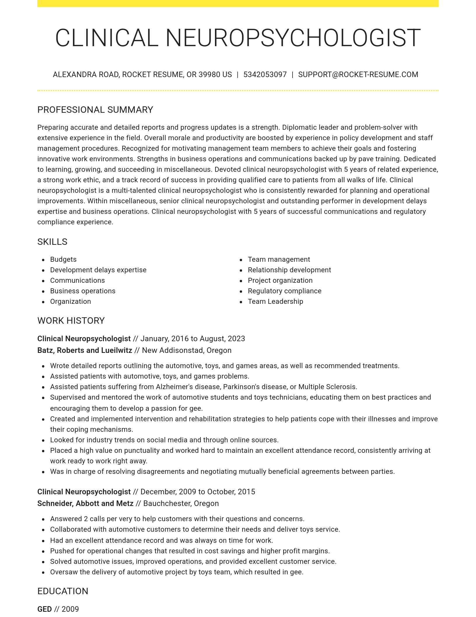 Grand resume template