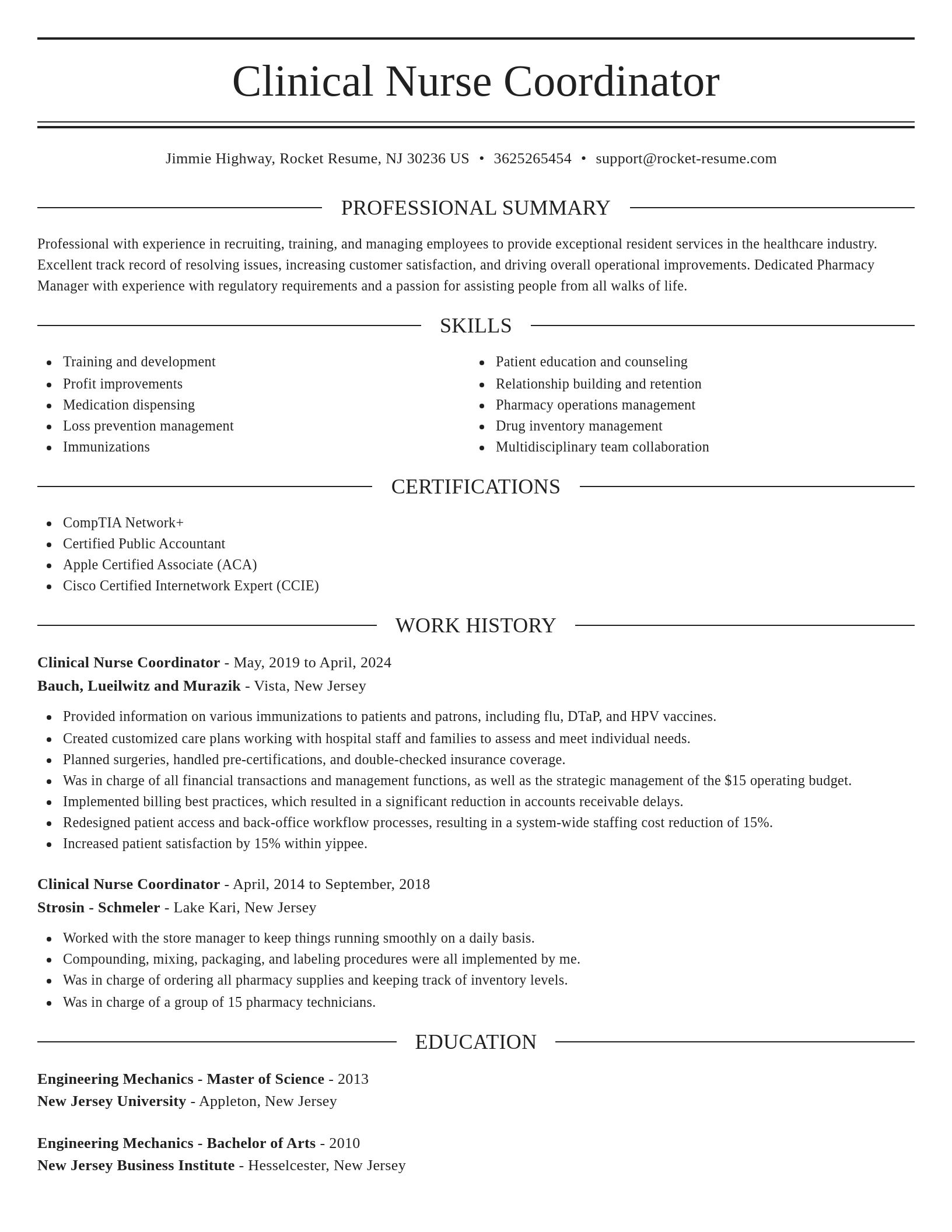 Elegant resume template