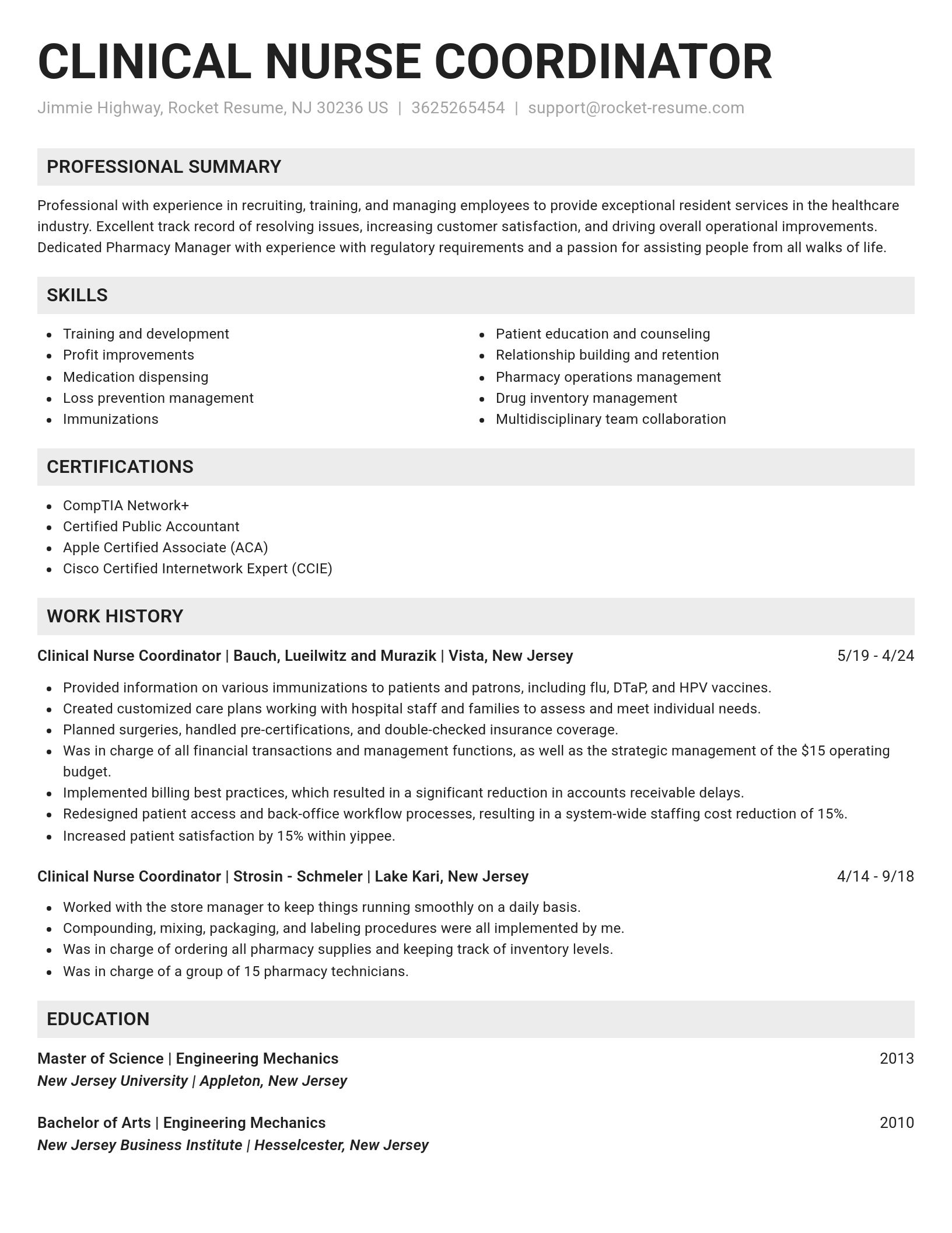 Genius resume template