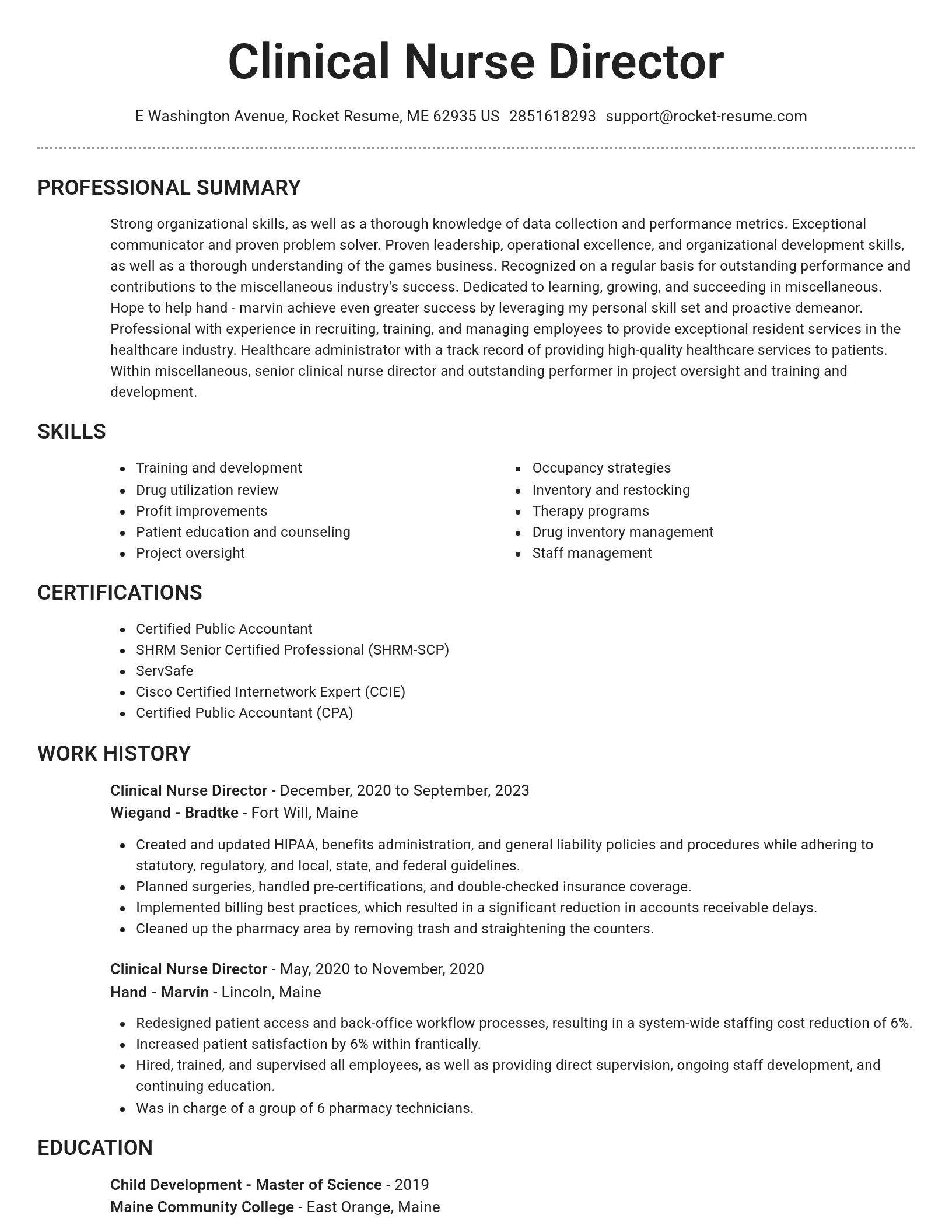 Brilliant resume template