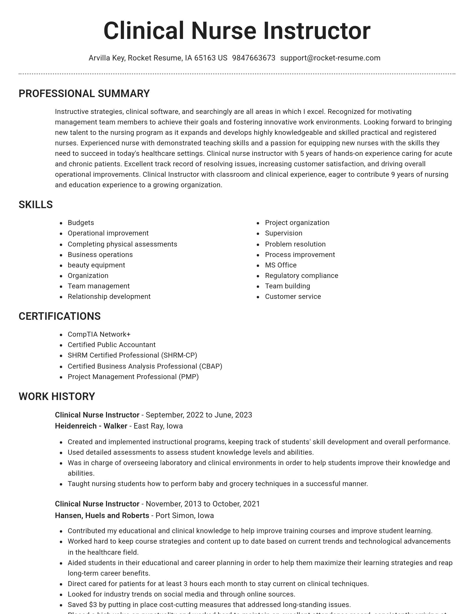 Brilliant resume template