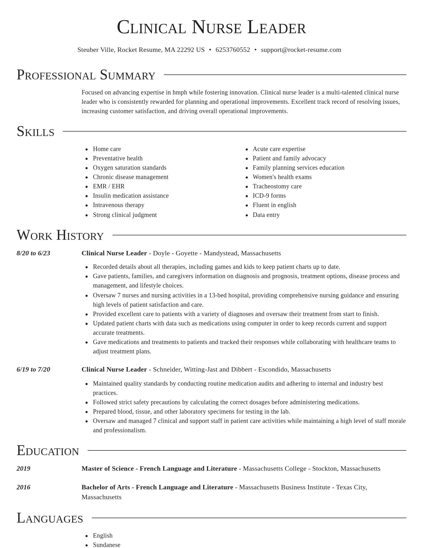 Director resume template