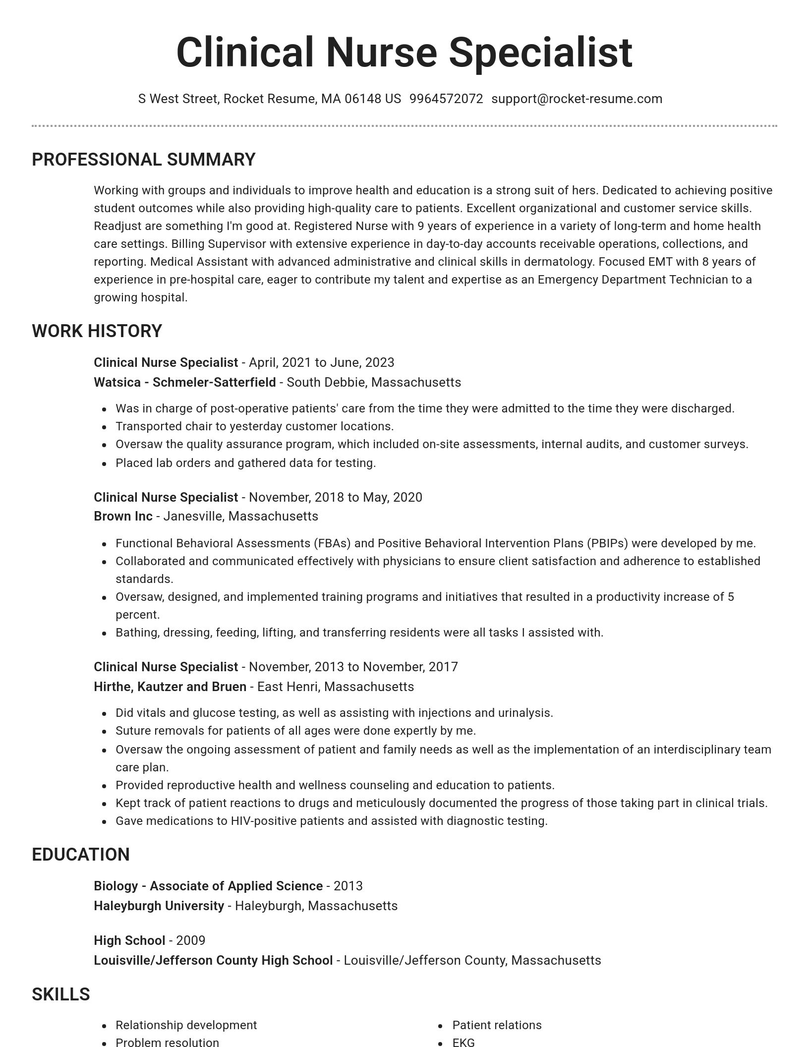 Brilliant resume template