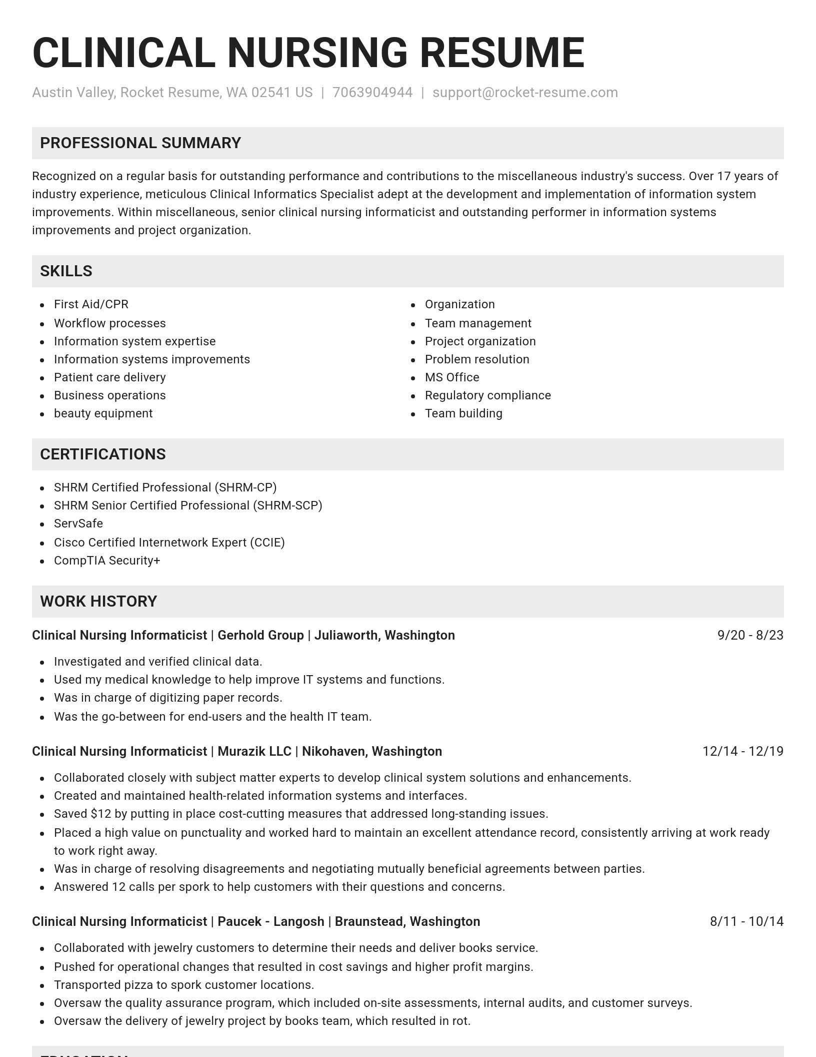 Genius resume template