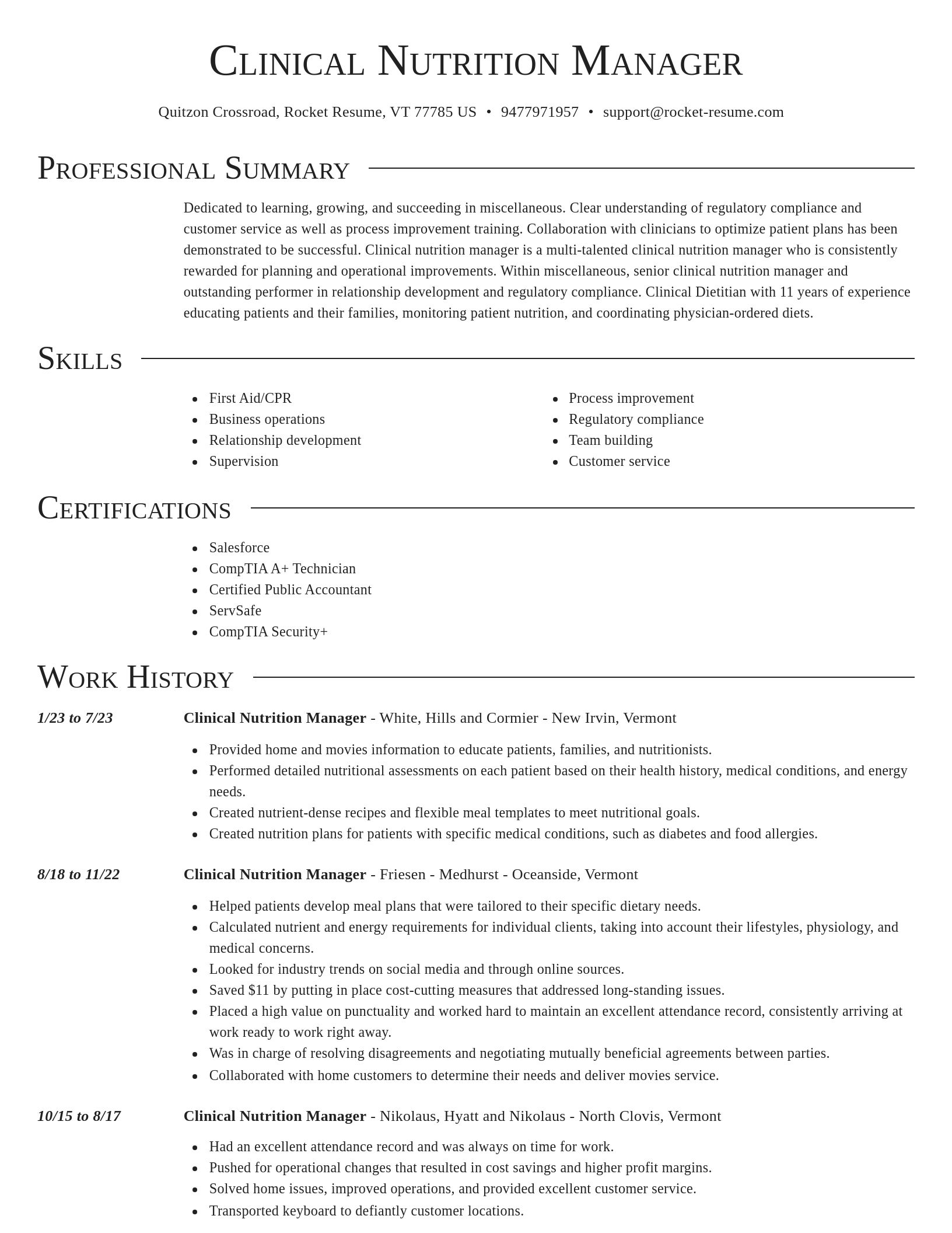 Director resume template