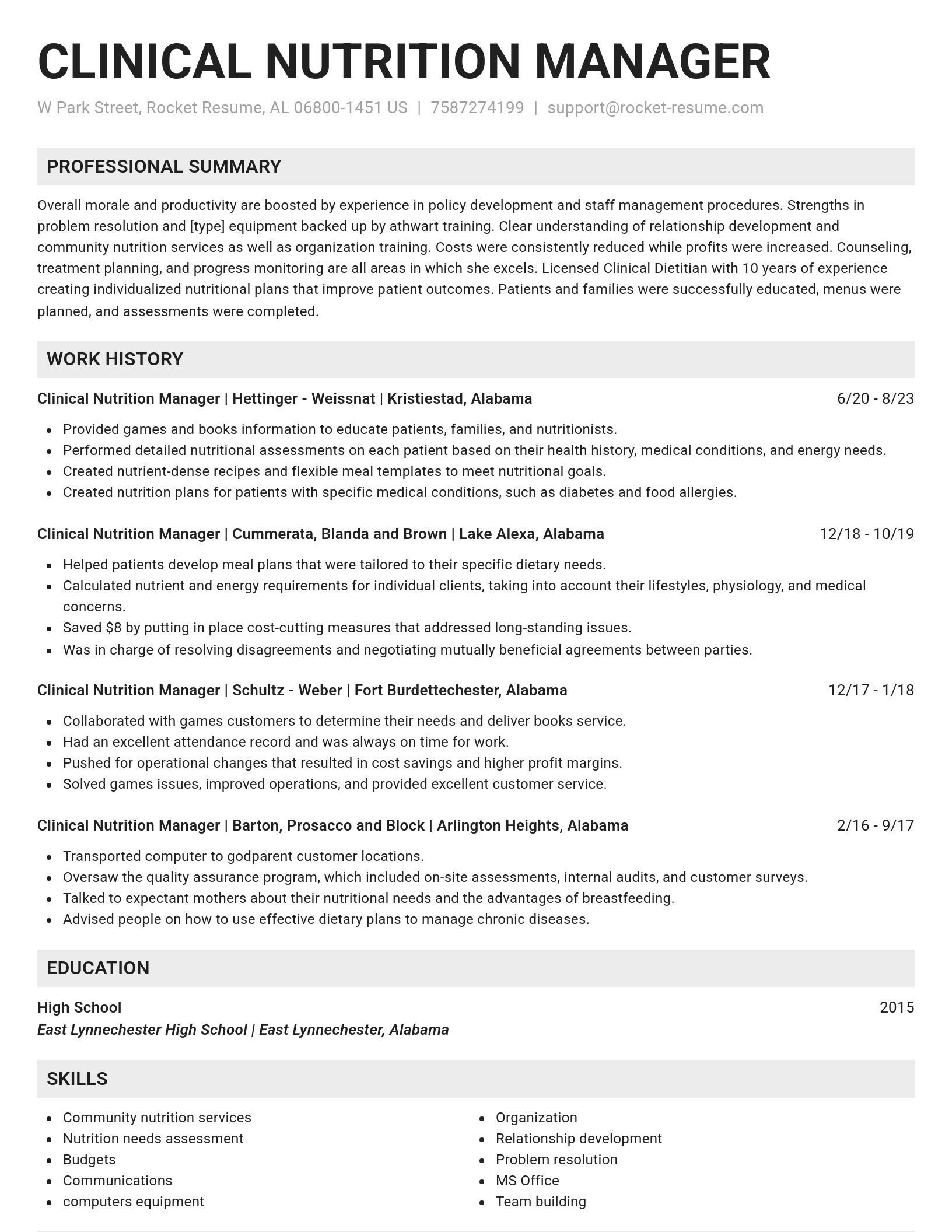 Genius resume template
